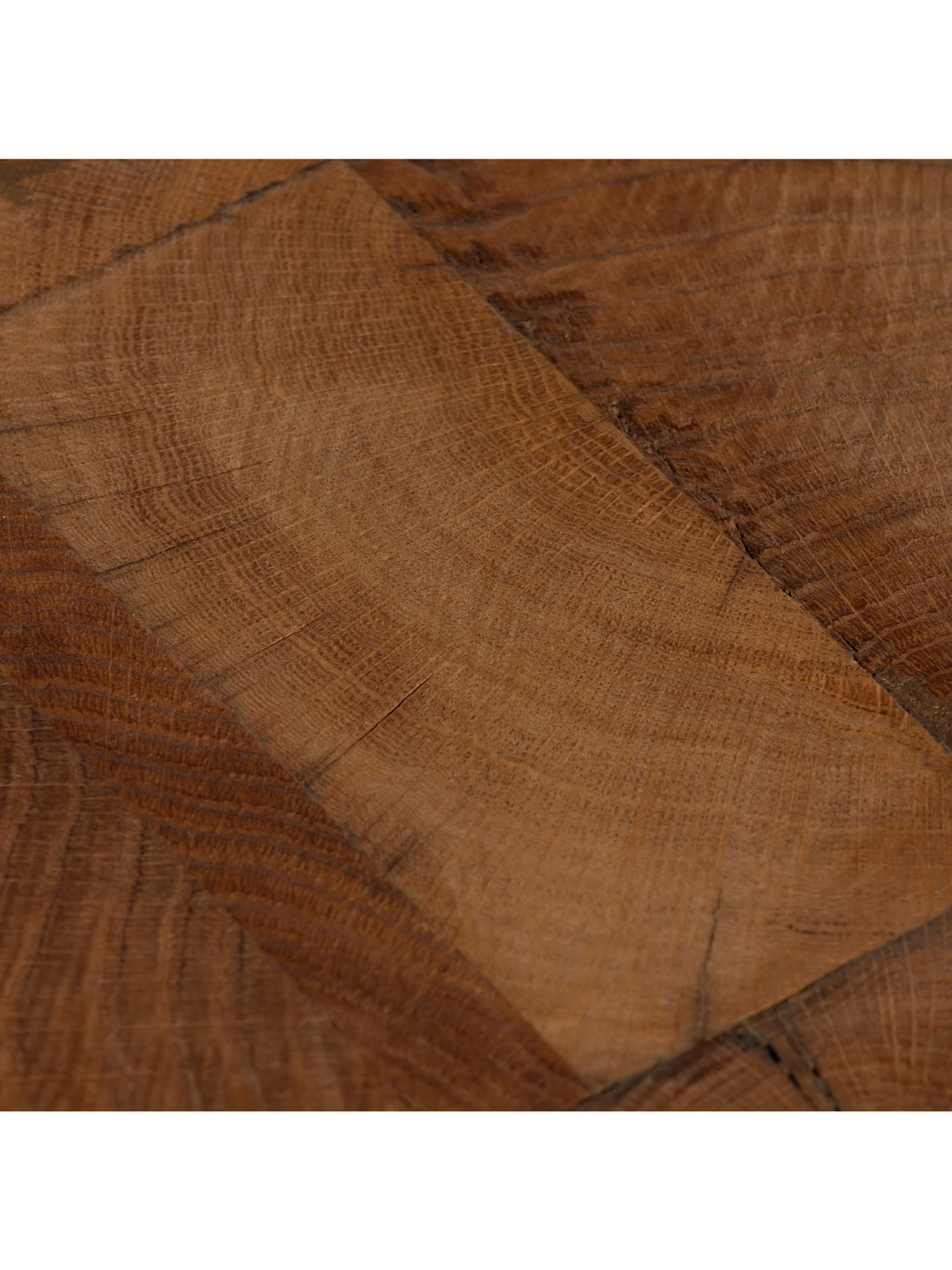 Knole Recycled Oak Stool Brown - Image 4