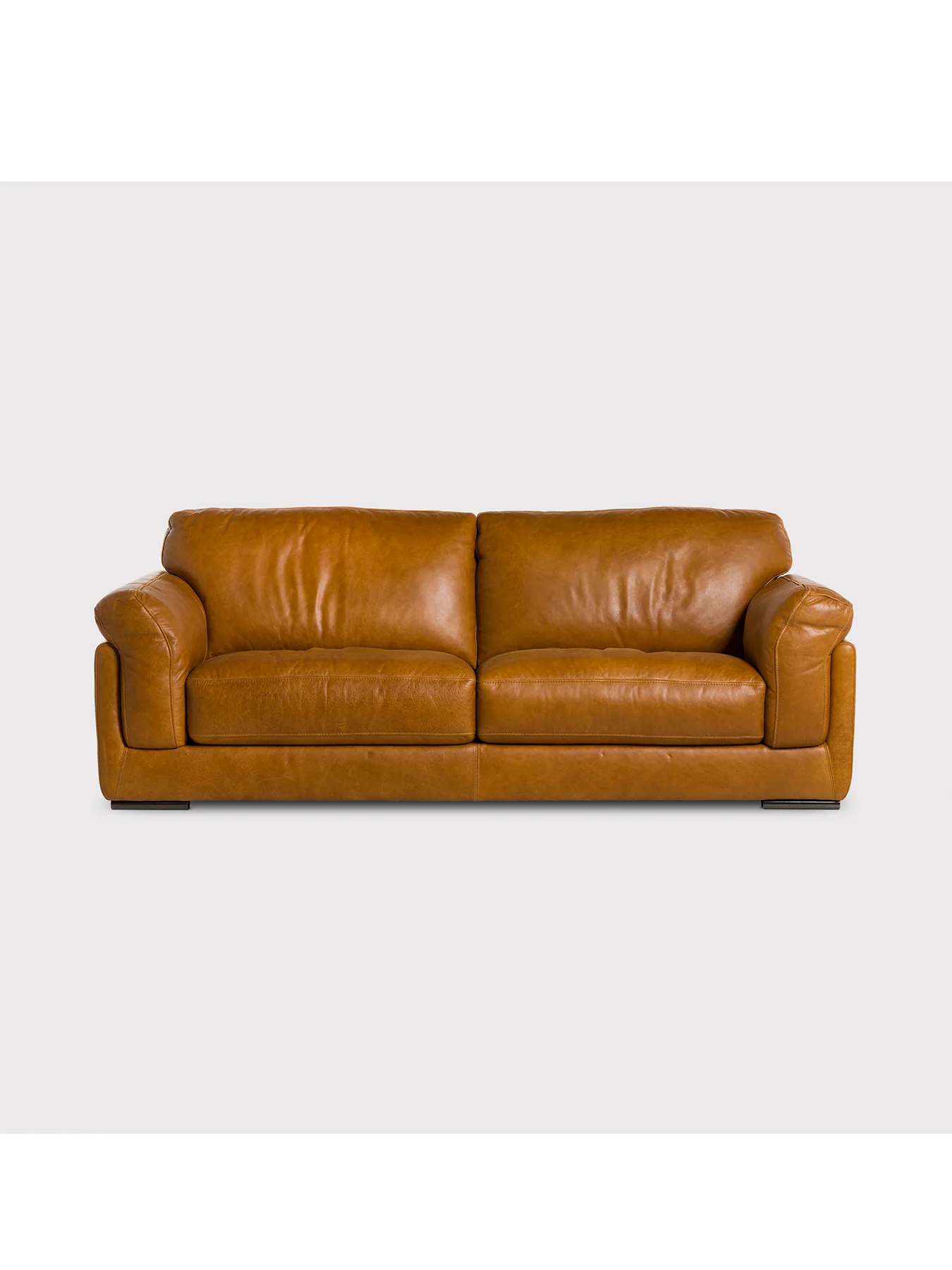Ledbury Brown Leather 3 Seater Sofa - Image 2