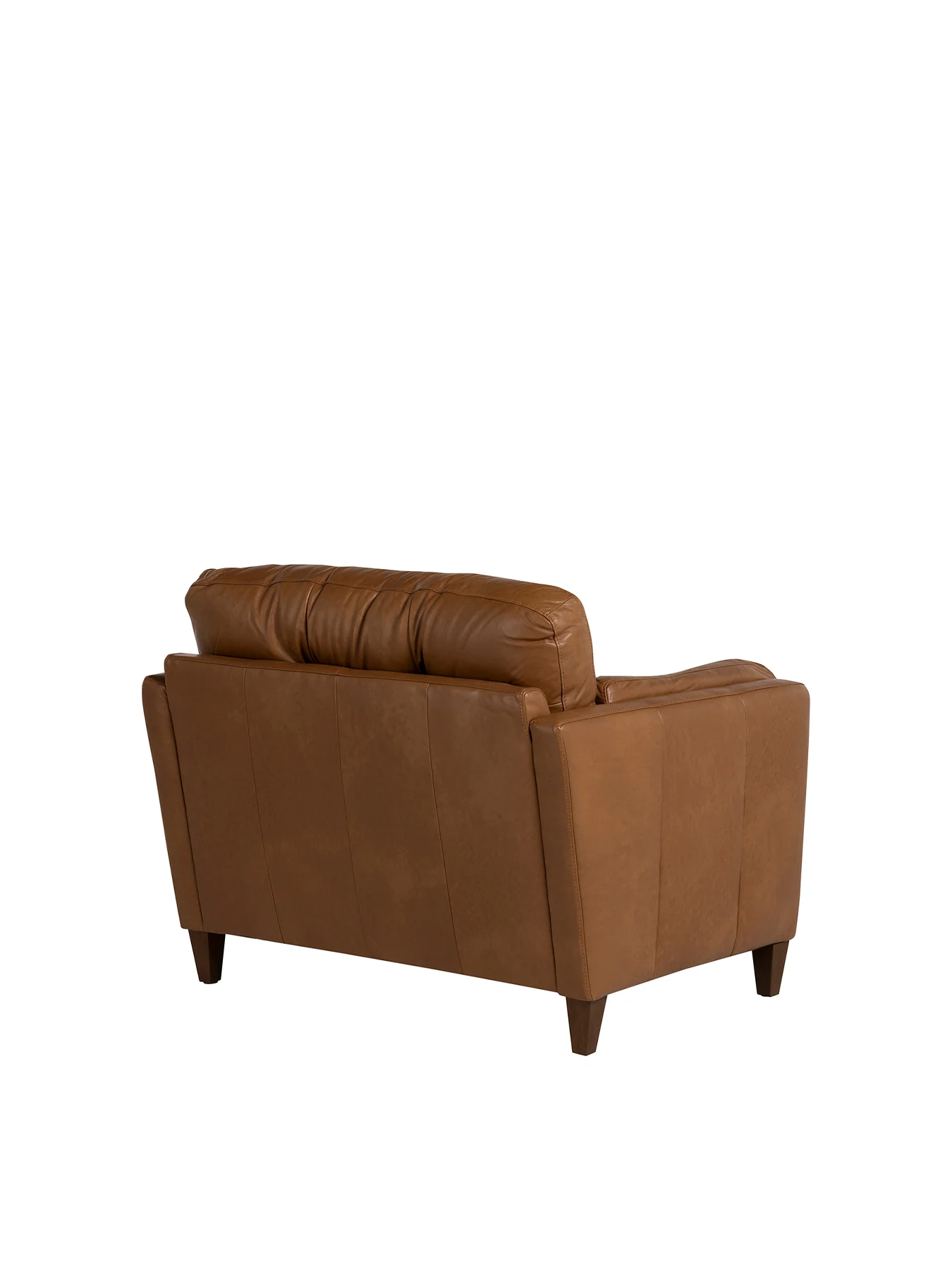 Lindisfarne Brown Leather Snuggle Chair - Image 3