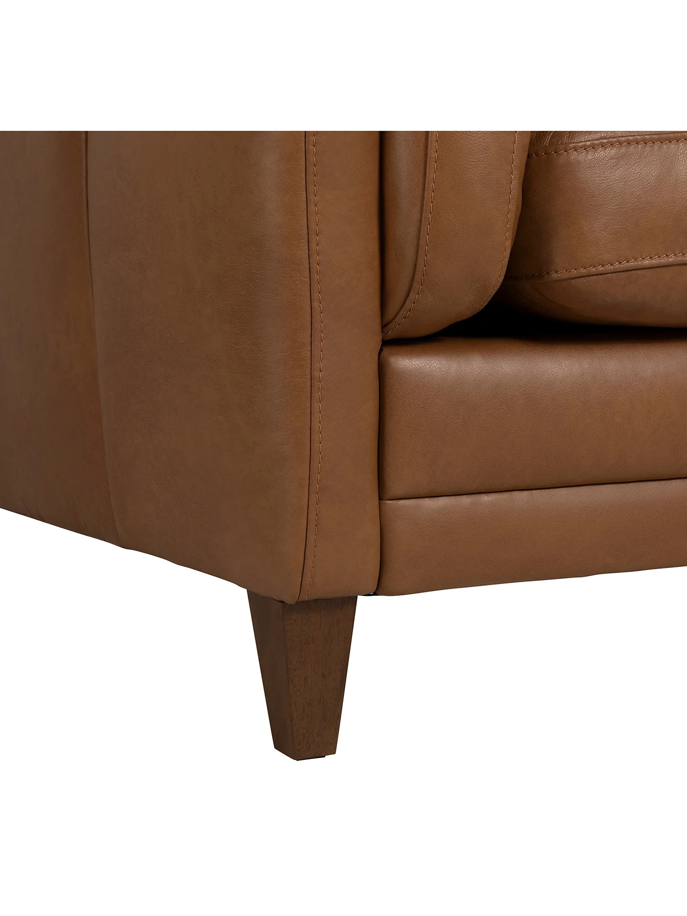 Lindisfarne Leather Chaise Sofa - Image 4