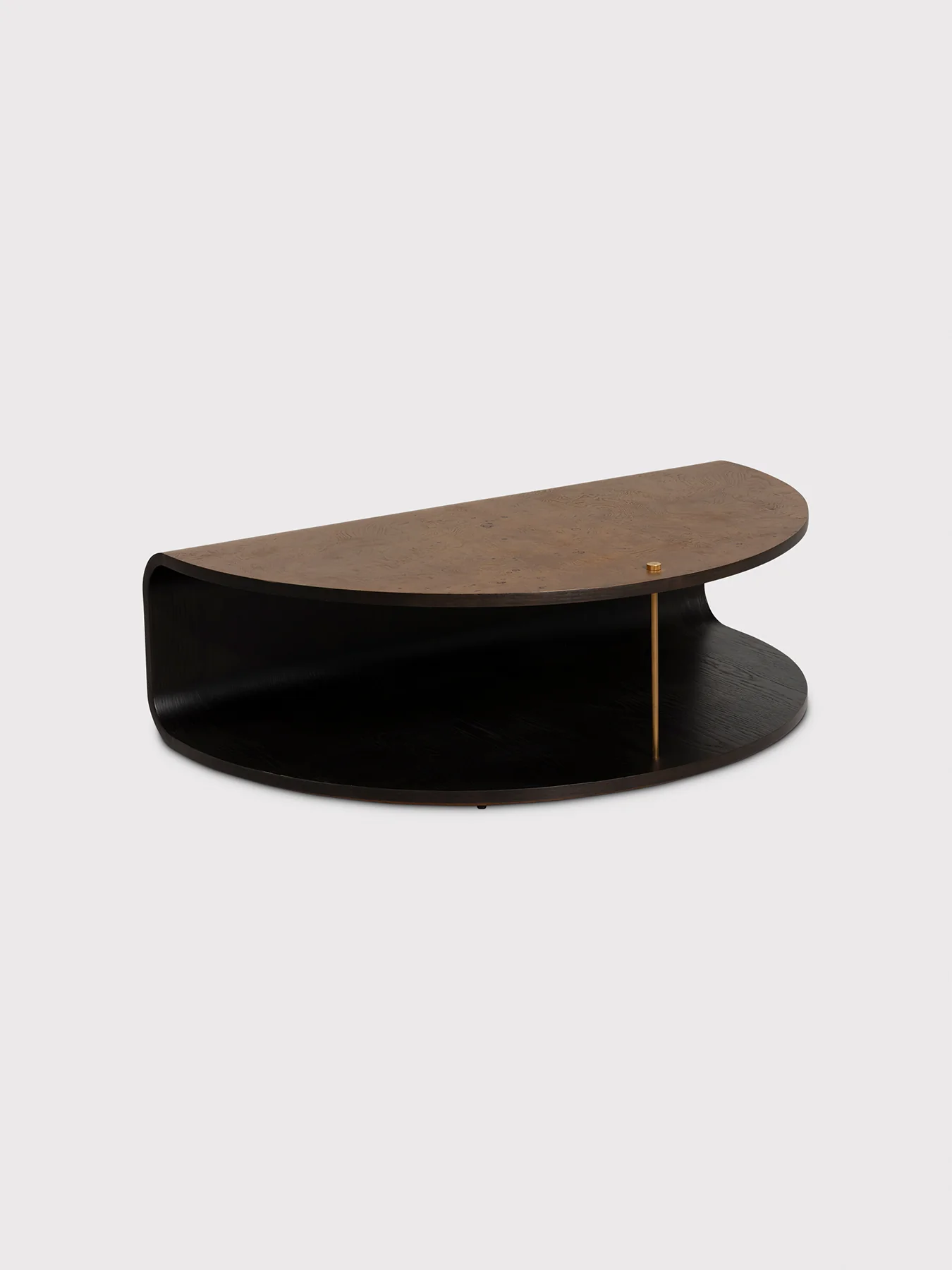 Oresund Ash Veneer Semicircular Coffee Table Brown - Image 3