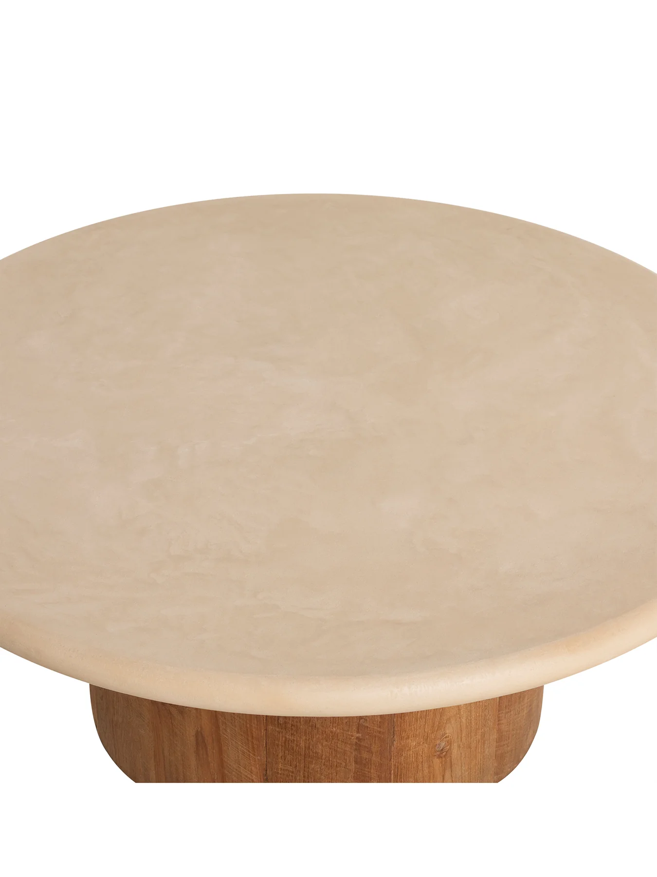 Panama Faux Stone Large Round Coffee Table - Image 3