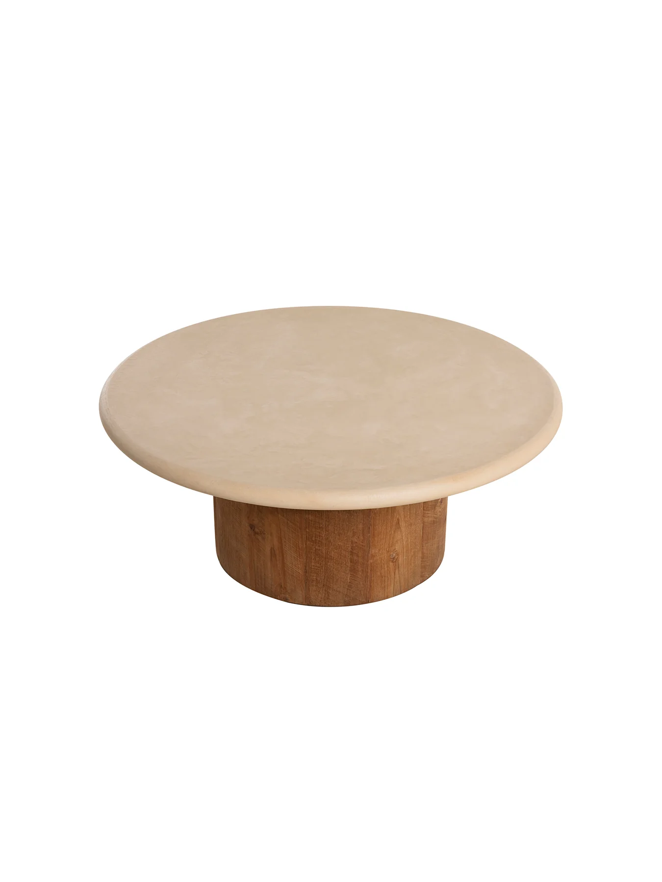 Panama Faux Stone Large Round Coffee Table - Image 4