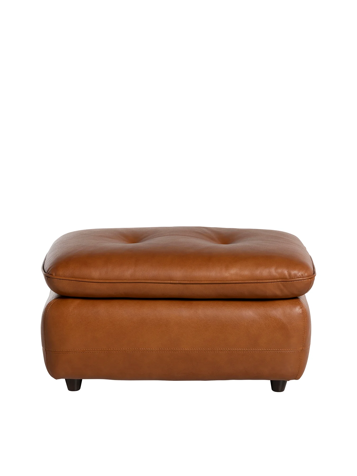 Pelle Footstool Brown - Image 2