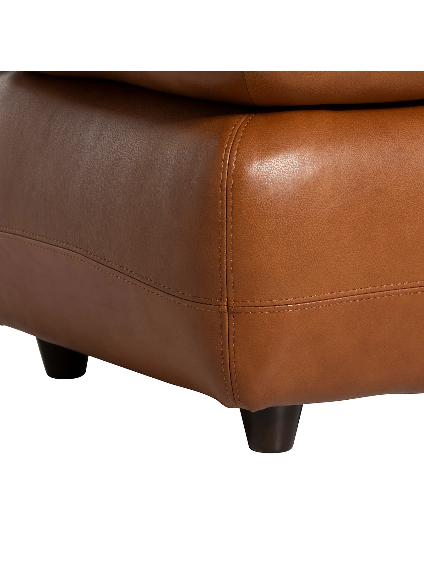 Pelle Footstool Brown - Image 3
