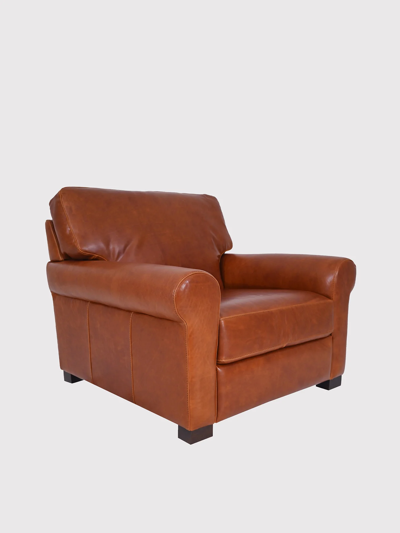 Rendola Brown Leather Armchair - Image 2