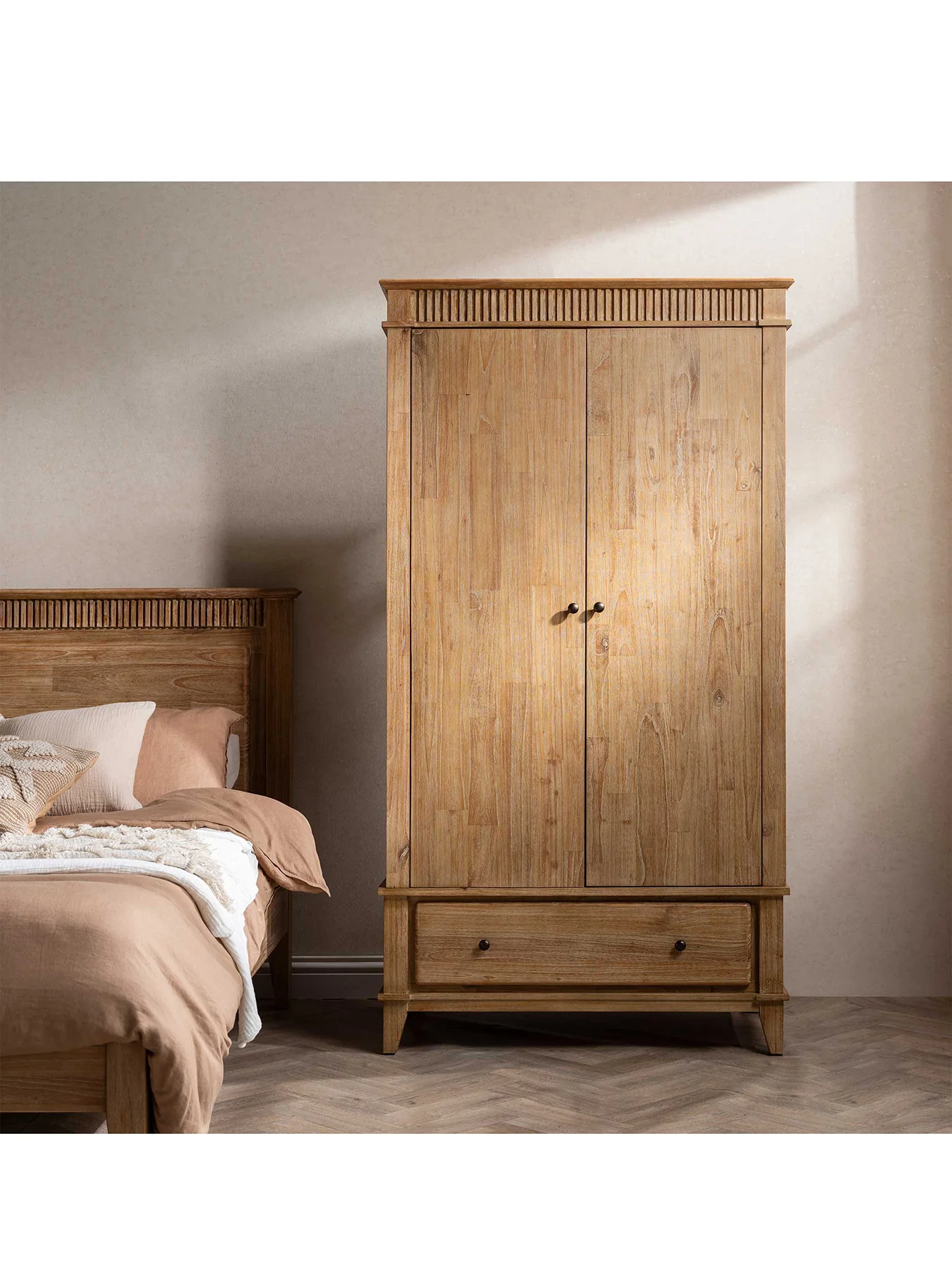 Selene Mindi Wood 2 Door Wardrobe - Image 2