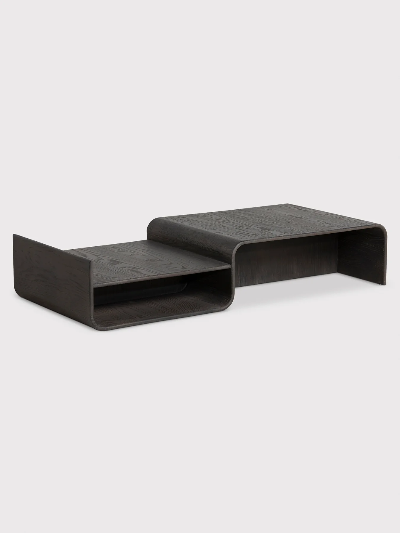 Toldos Curved Oak Coffee Table 160cm Brown - Image 3