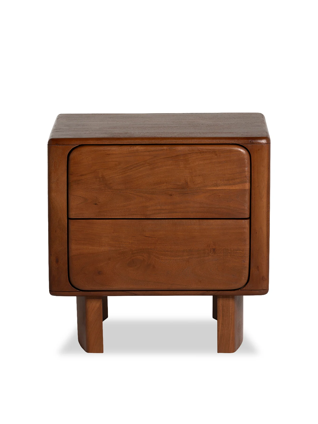 Zerina Walnut Wooden Bedside Table
