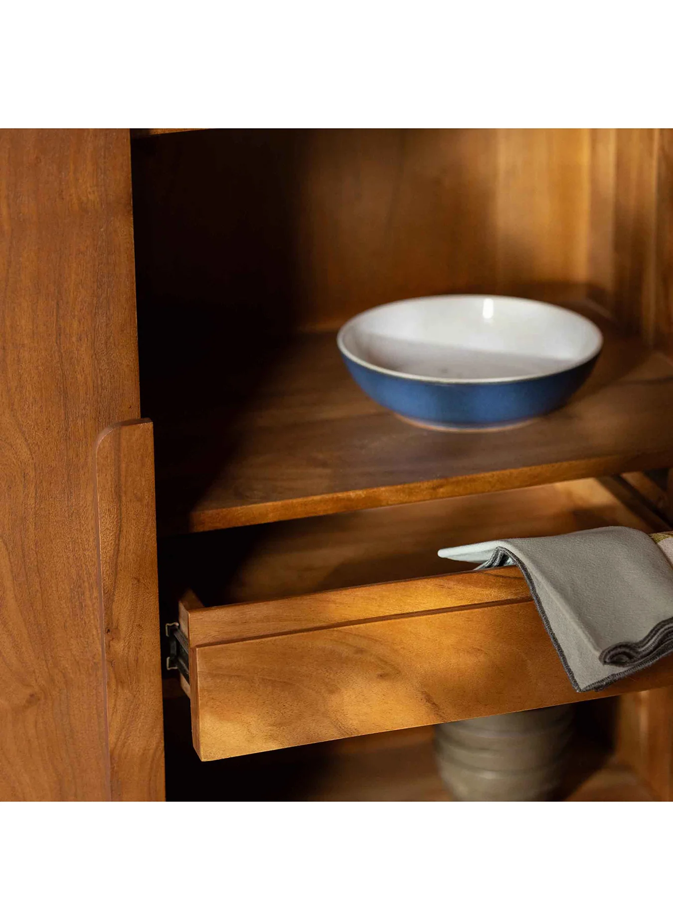 Zerina Walnut Highboard Cabinet - Image 2