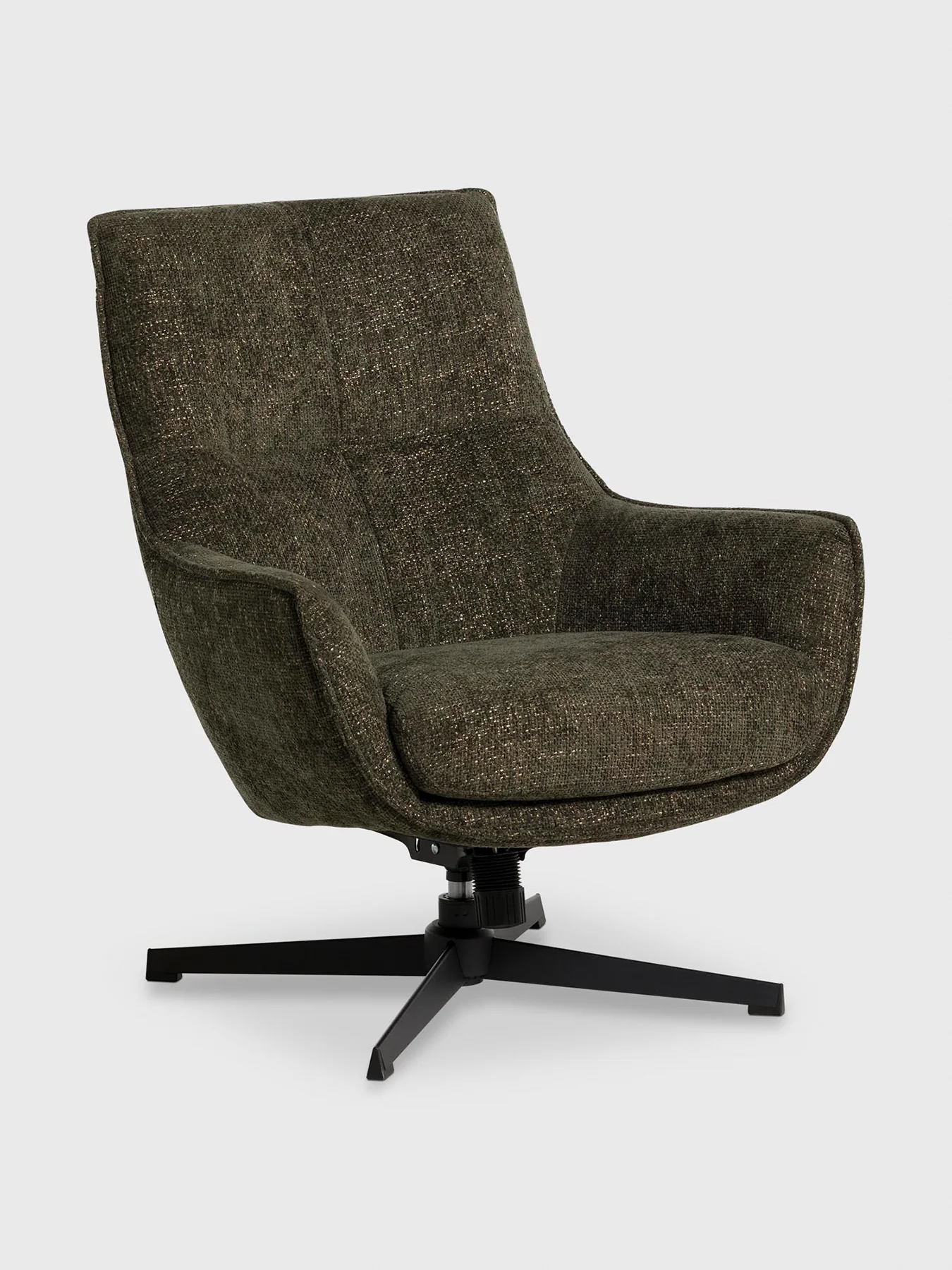 Draycott Green Fabric Swivel Armchair - Image 3