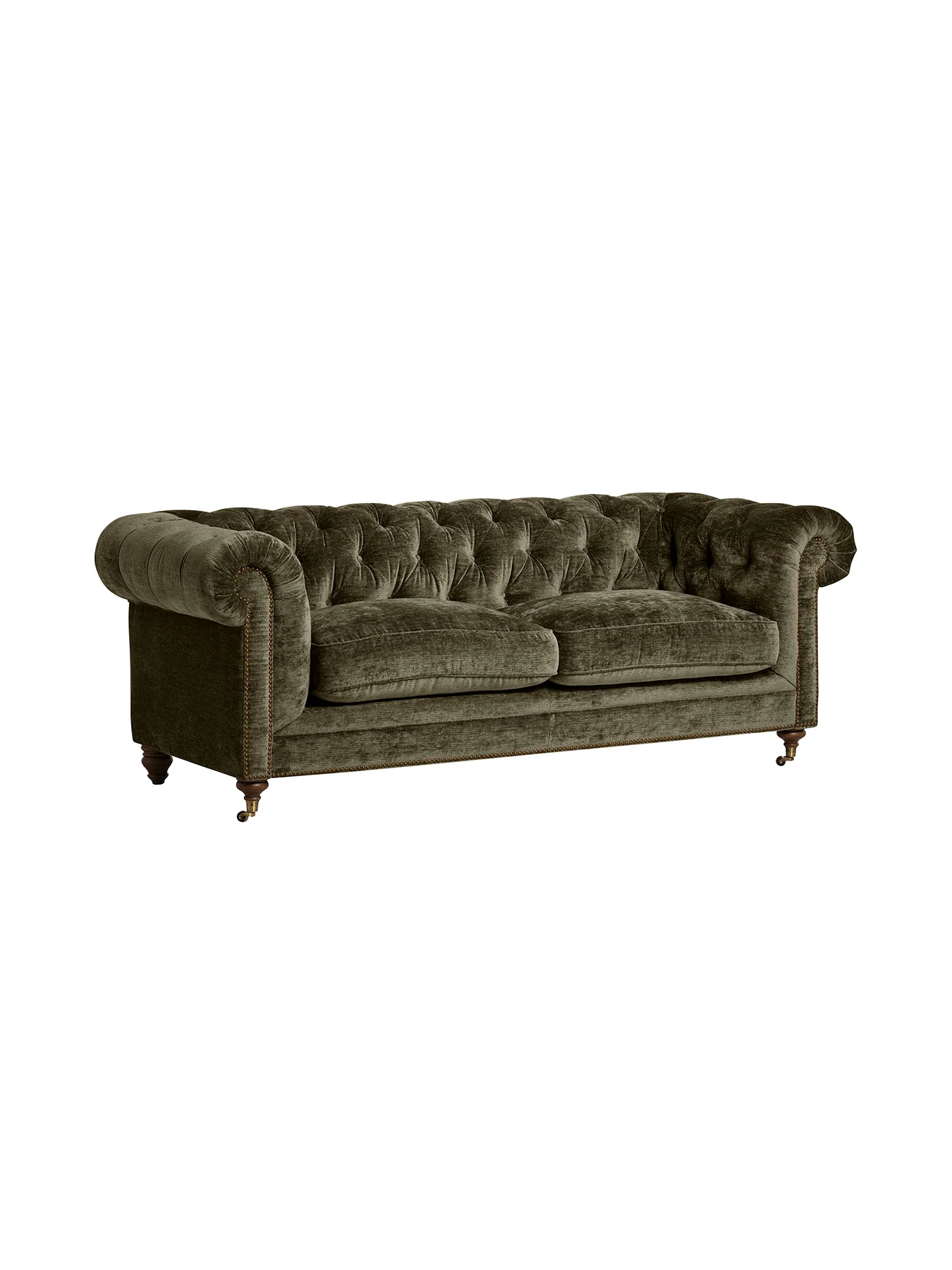 Highgrove Green Chenille 3 Seater Sofa - Image 2