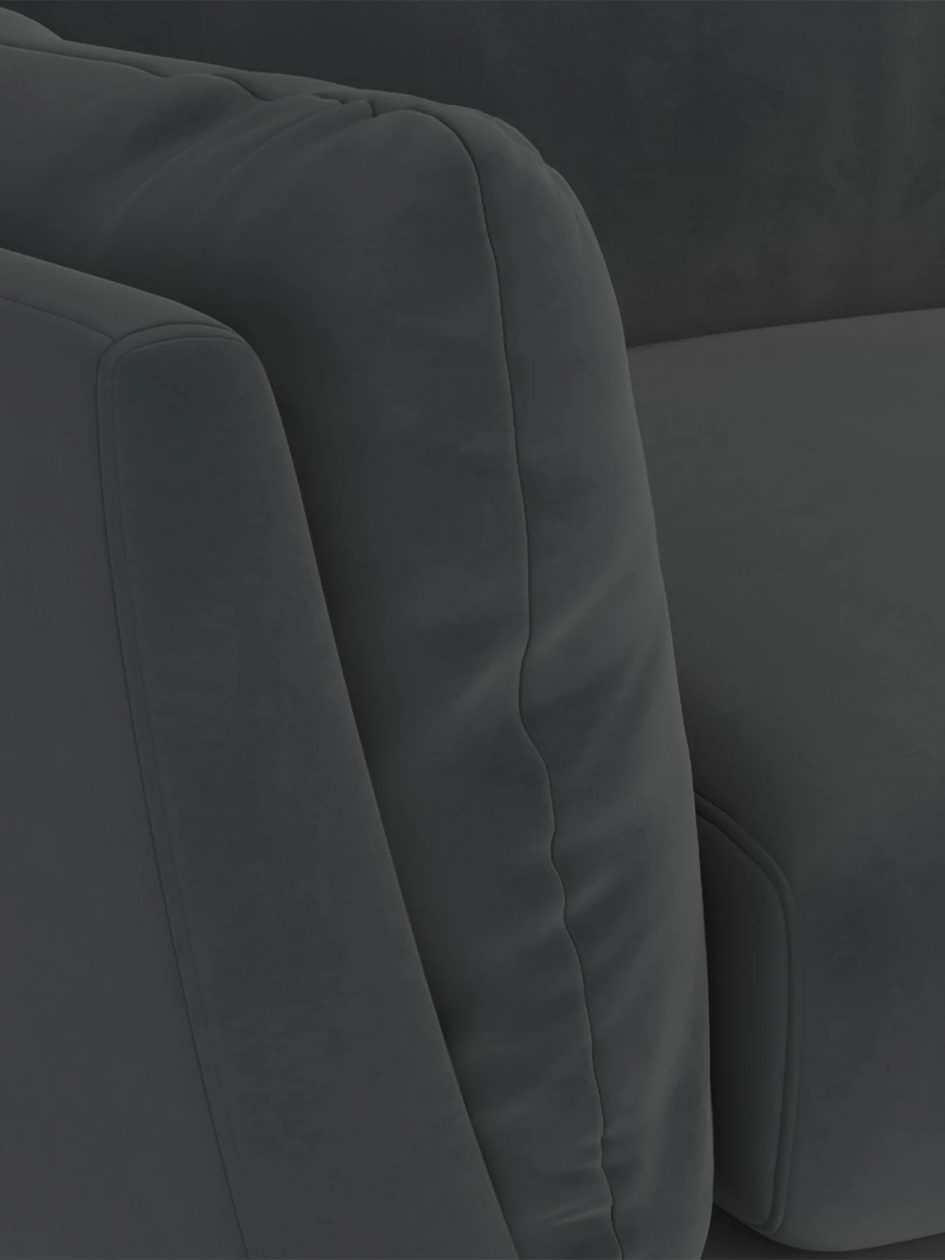 Boone Velvet 3 Seater Sofa - Image 4