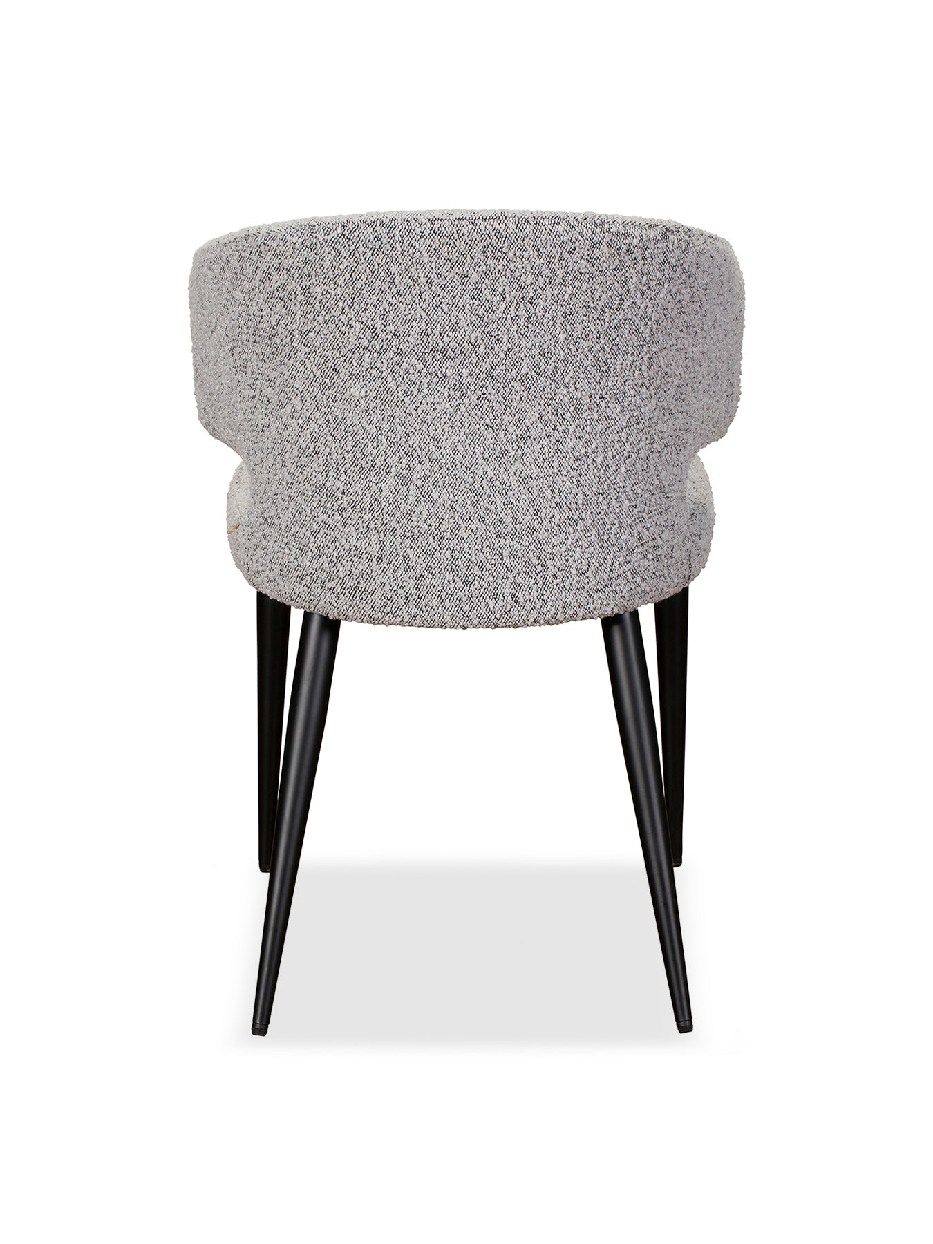 Boucle Fabric Dining Chair Grey - Image 3