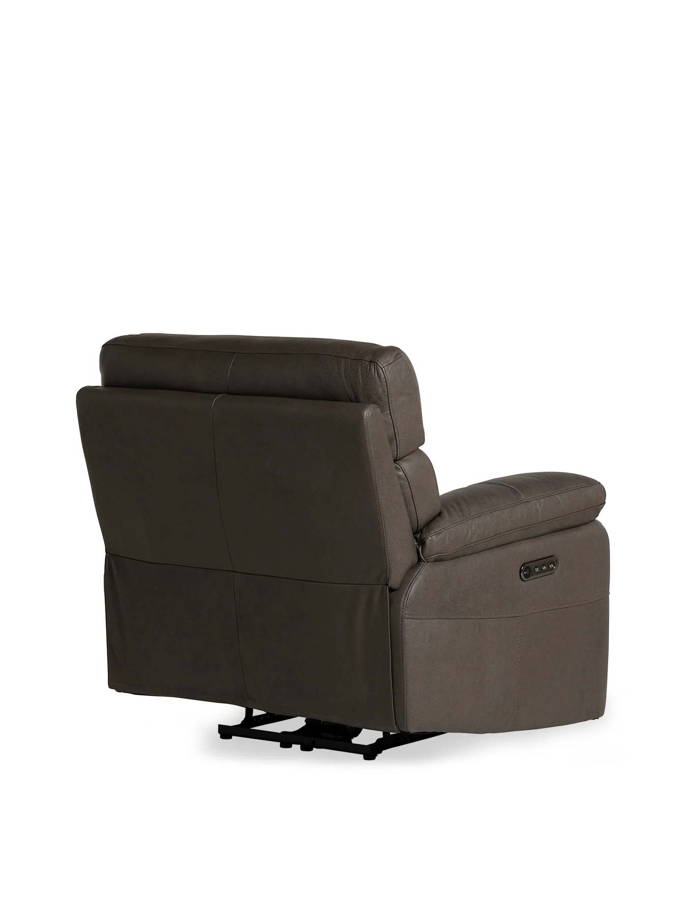 Clark Grey Leather Electric Recliner Armchair - Image 3