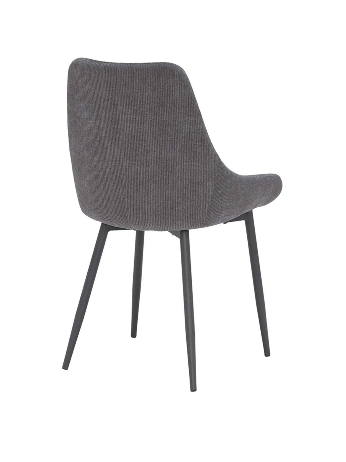 Emmett Cord Fabric Dining Chair Grey - Image 3