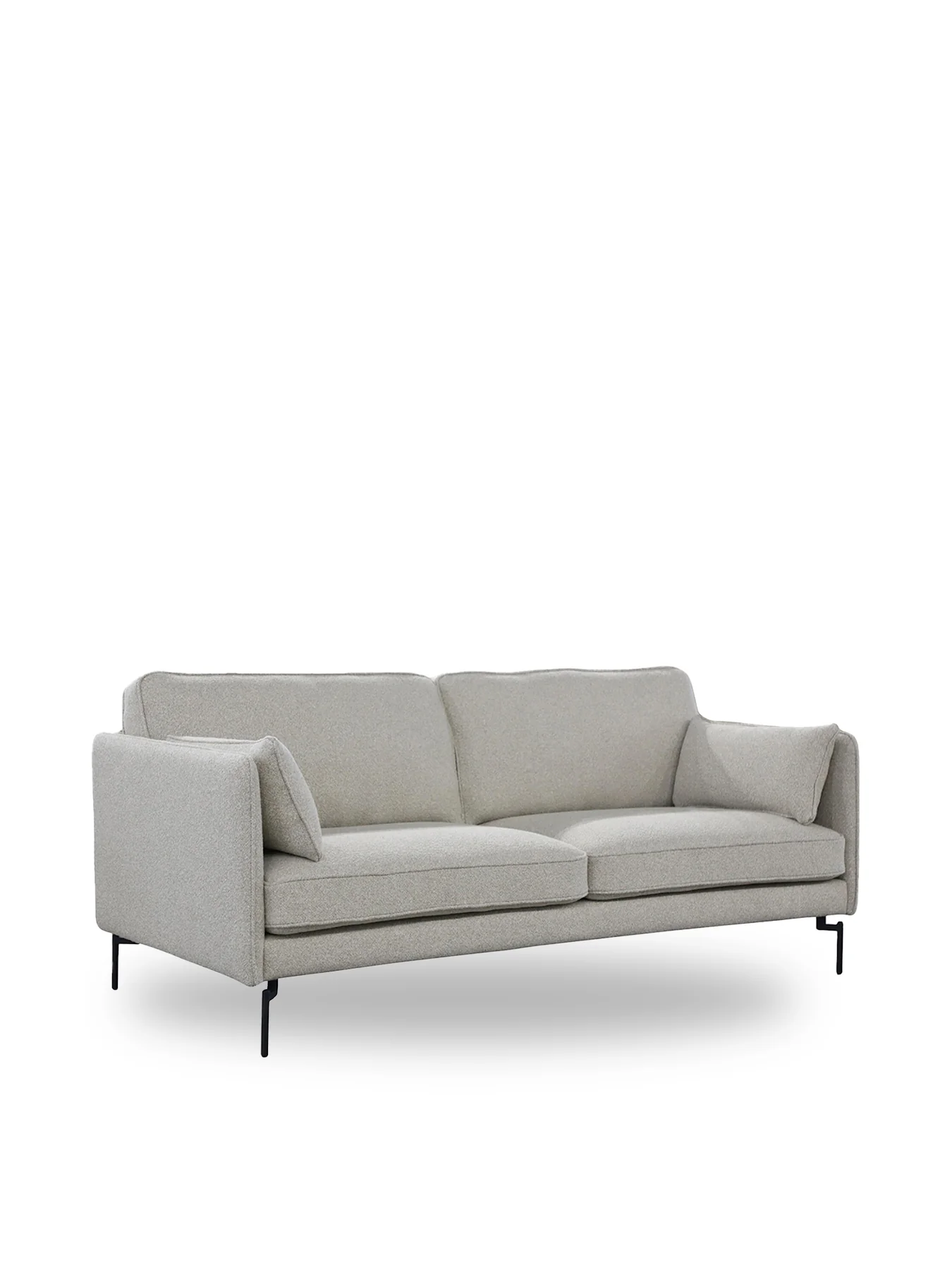 Juneau Grey Fabric Two and a Half Seater Sofa - Image 2