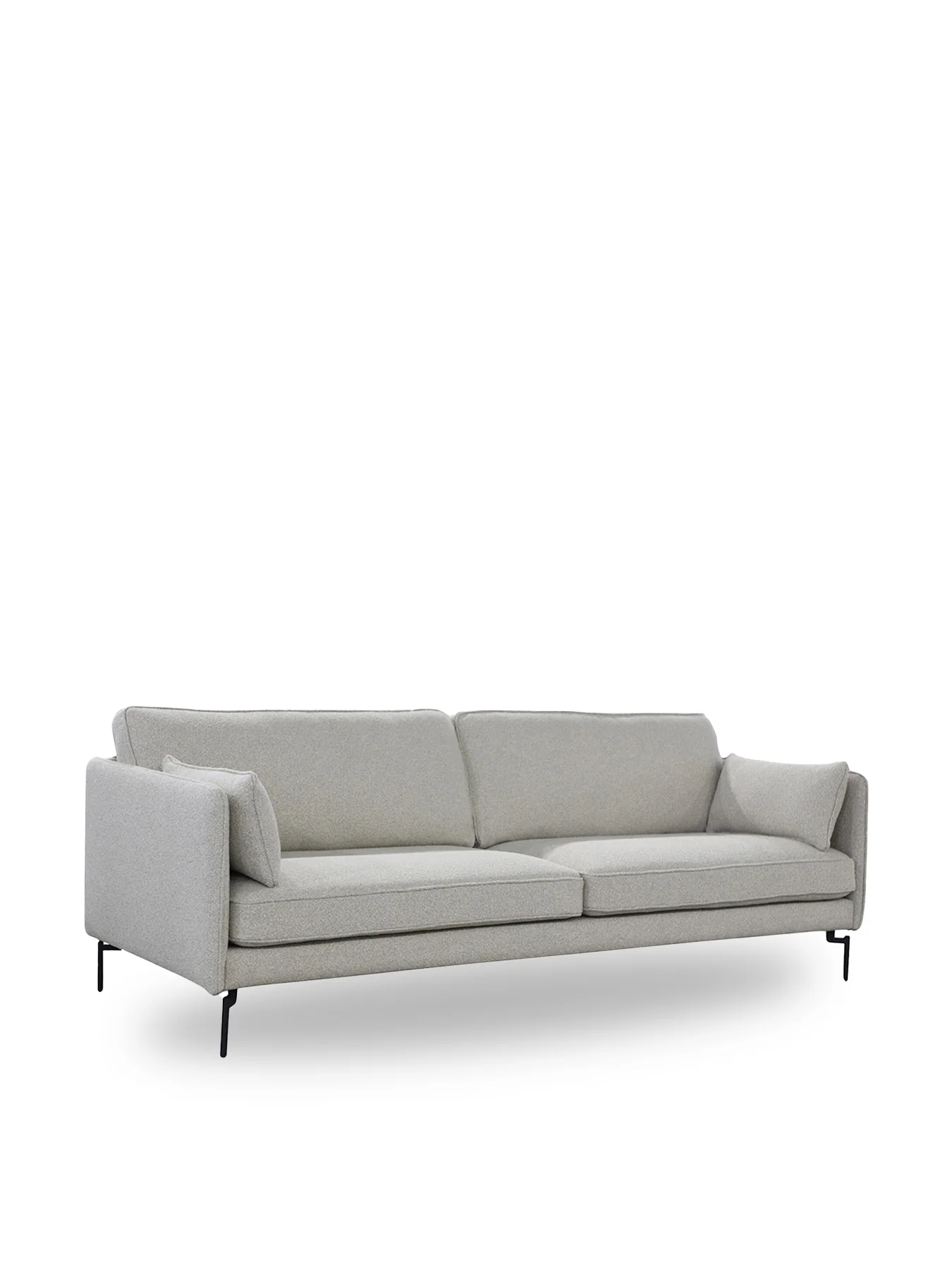 Juneau Grey Fabric Three Seater Sofa - Image 2