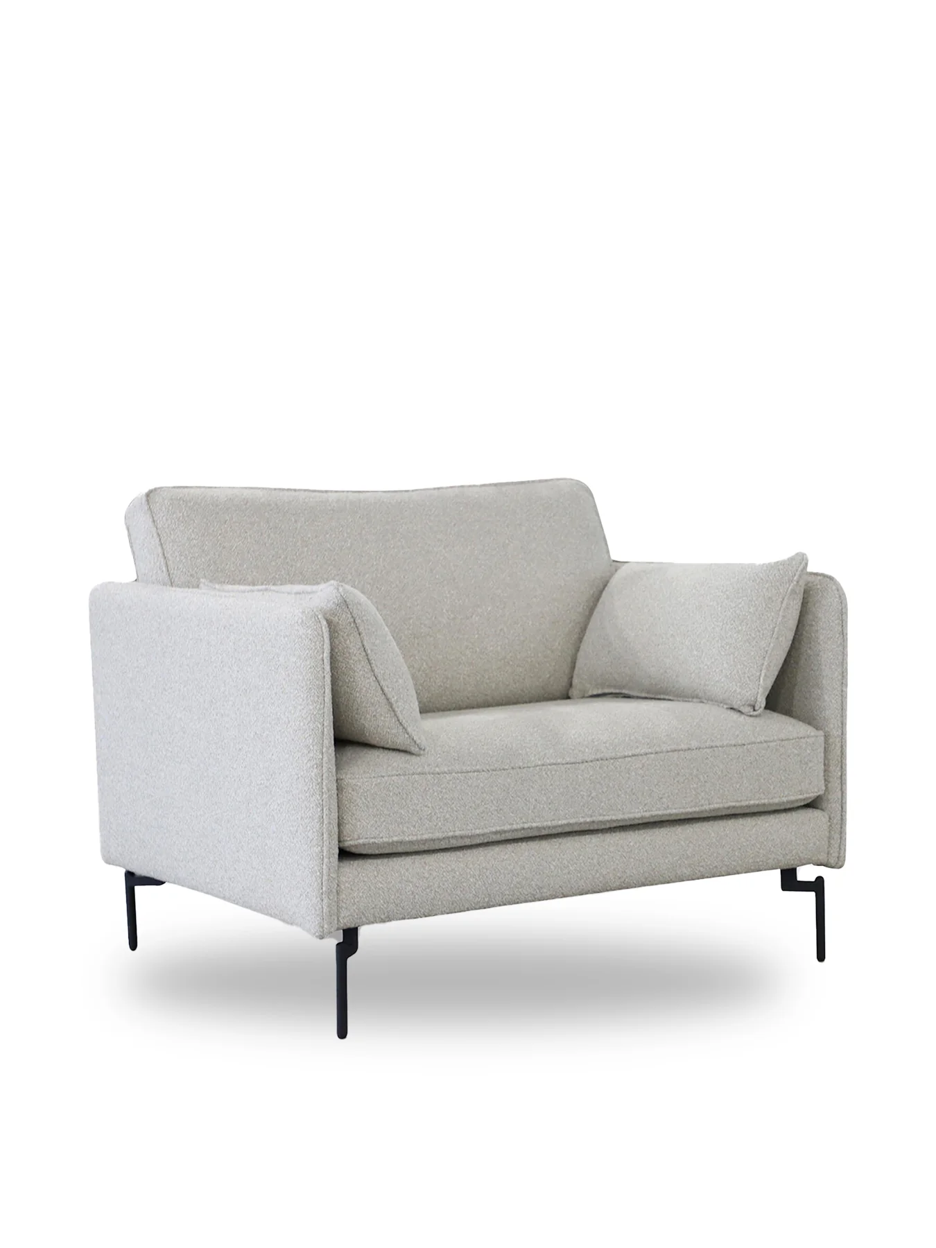 Juneau Grey Fabric Armchair - Image 3