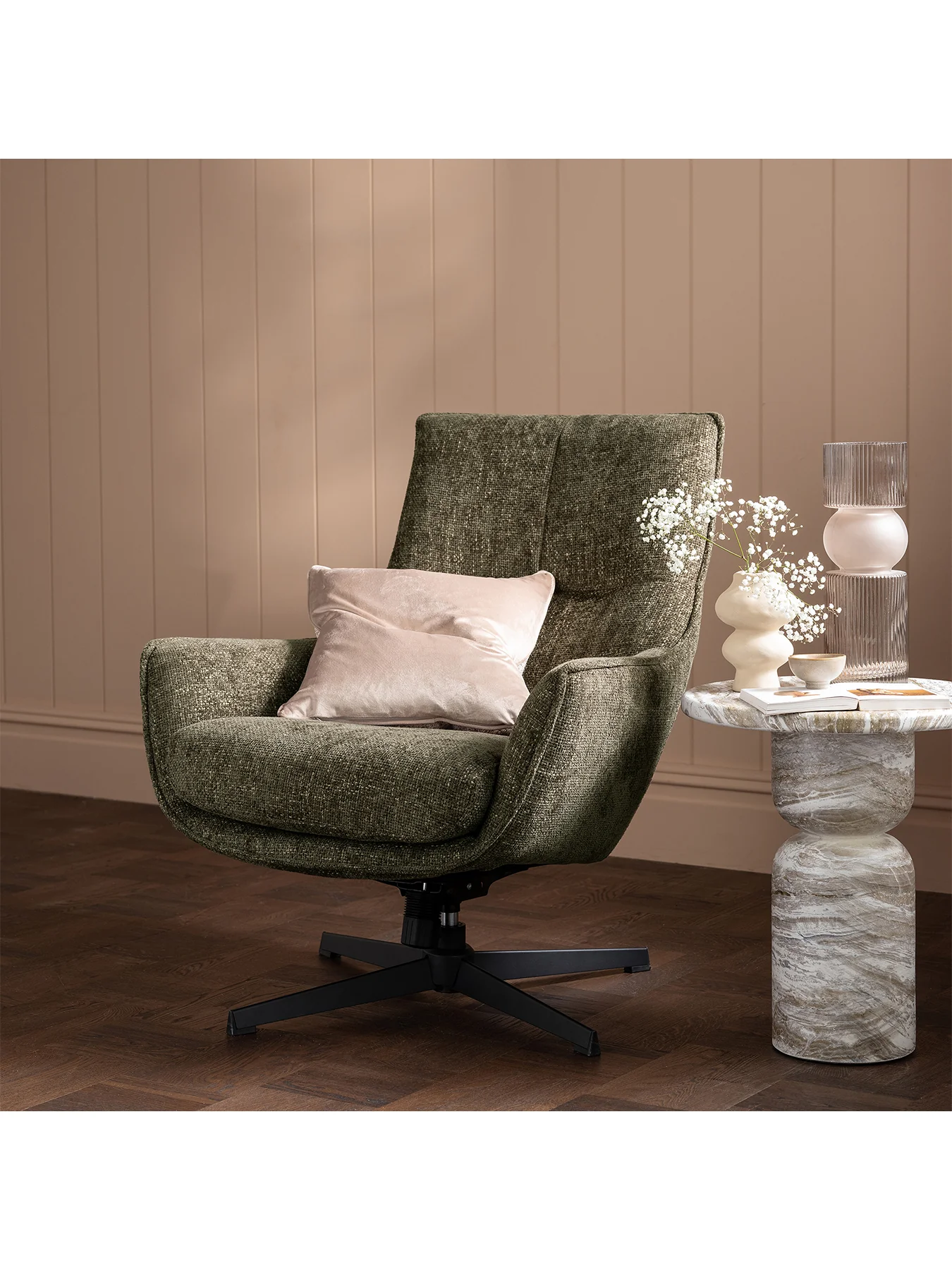 Lago Marble Side Table Grey - Image 2