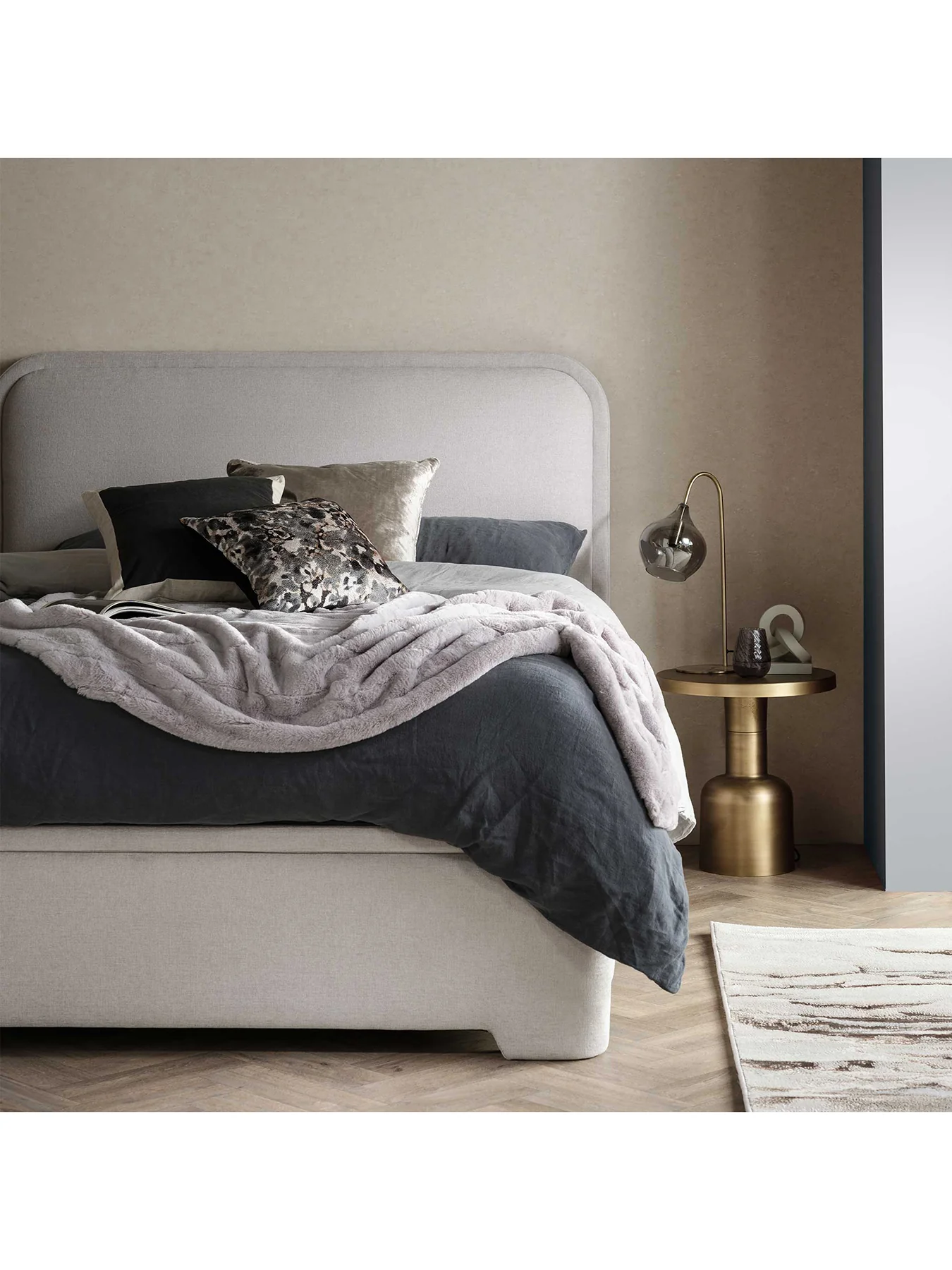 Rothbury Fabric Ottoman Bed Frame Super King Neutral - Image 2