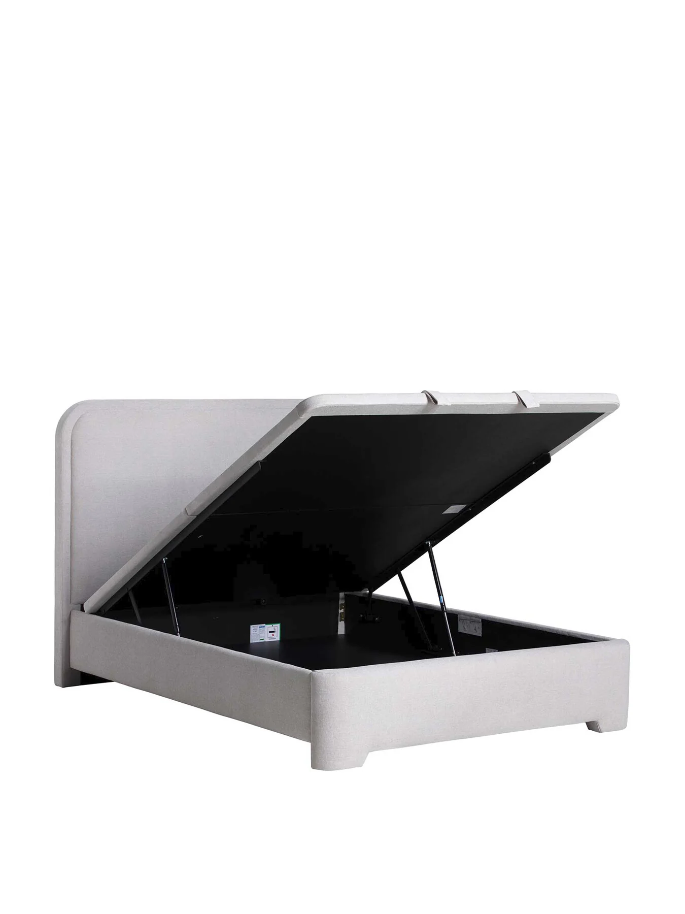 Tilbury Fabric Super King Ottoman Bed Frame Grey - Image 5