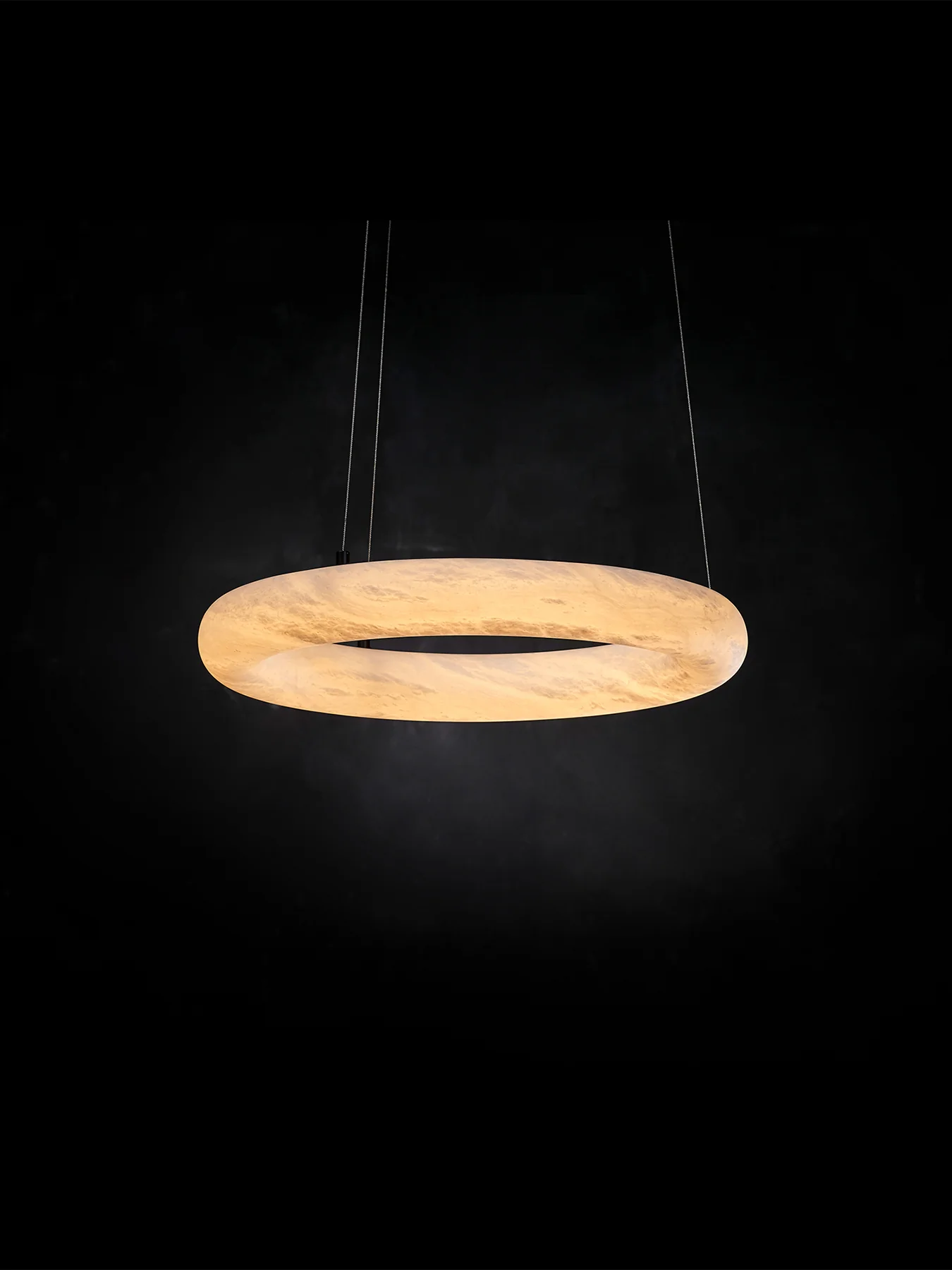 Alabaster Ring Pendant Light 59cm - Image 2
