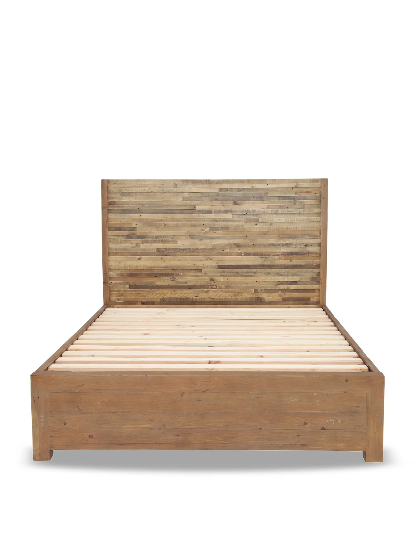 Charlie Reclaimed Wood Double Bed Frame Low End