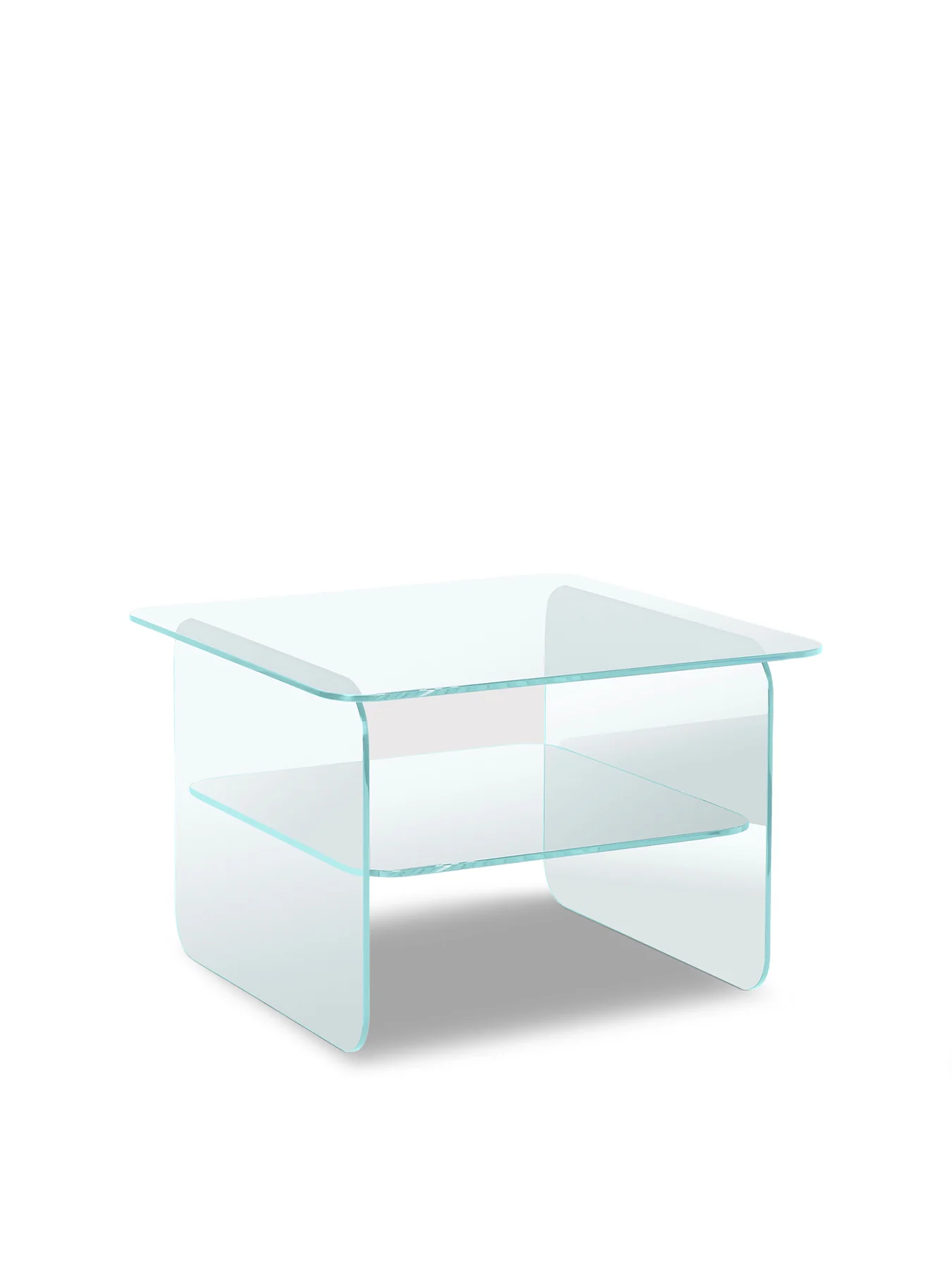 Chiaro Glass Square Side Table Clear