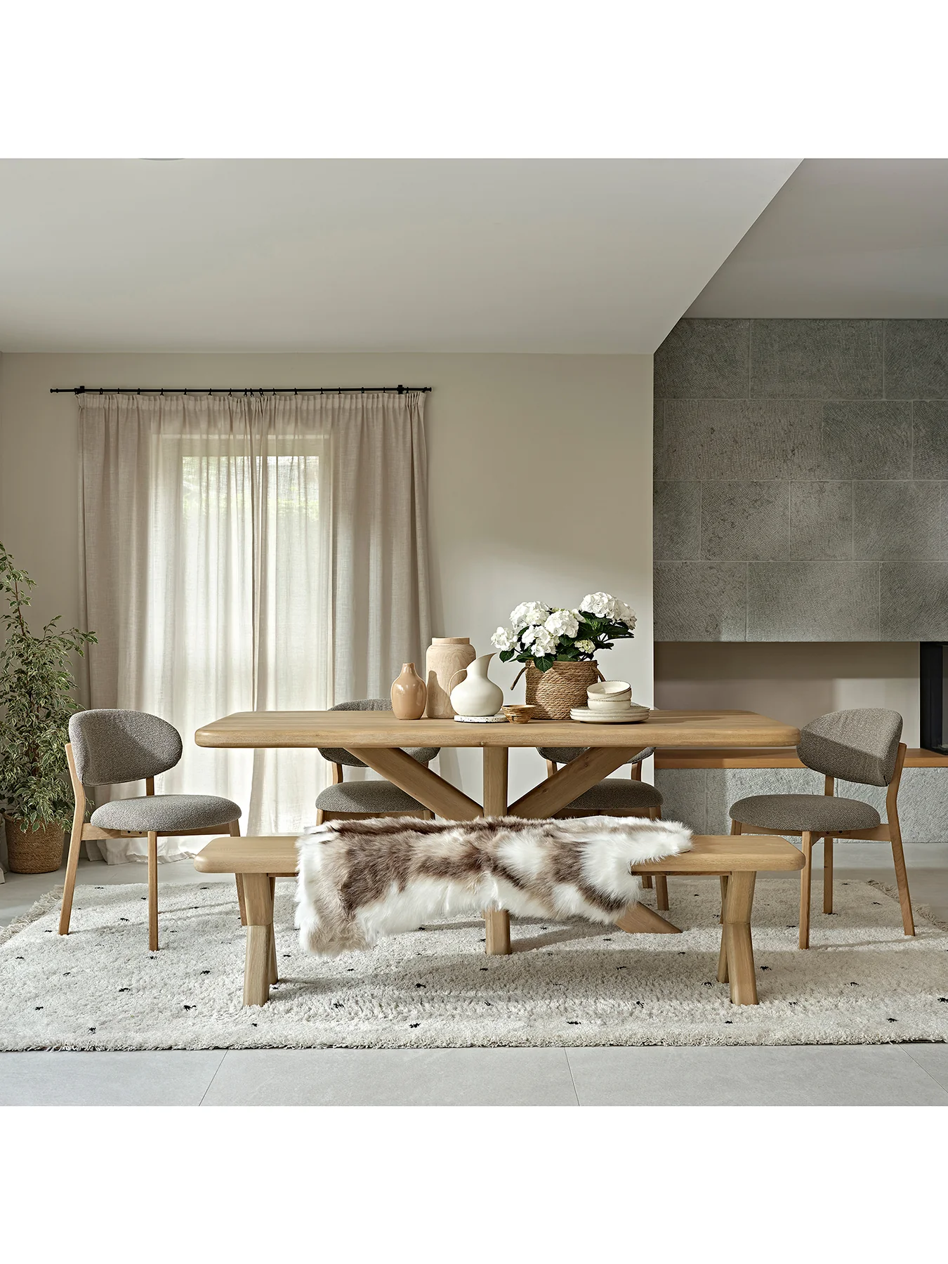 Folkstone Dining Table Neutral - Image 2