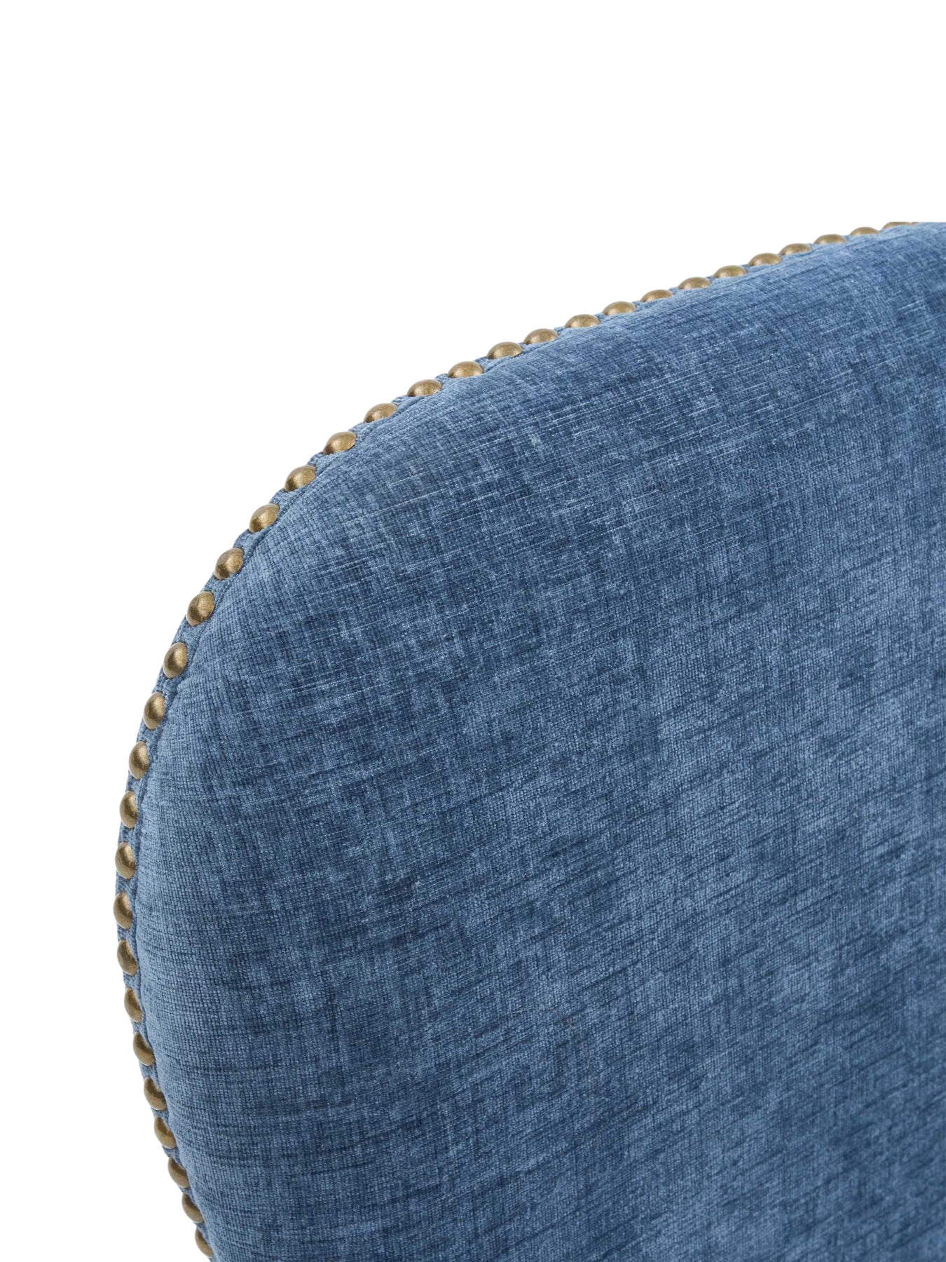 Gable Blue Fabric Dining Chair with Dark Legs - Image 3