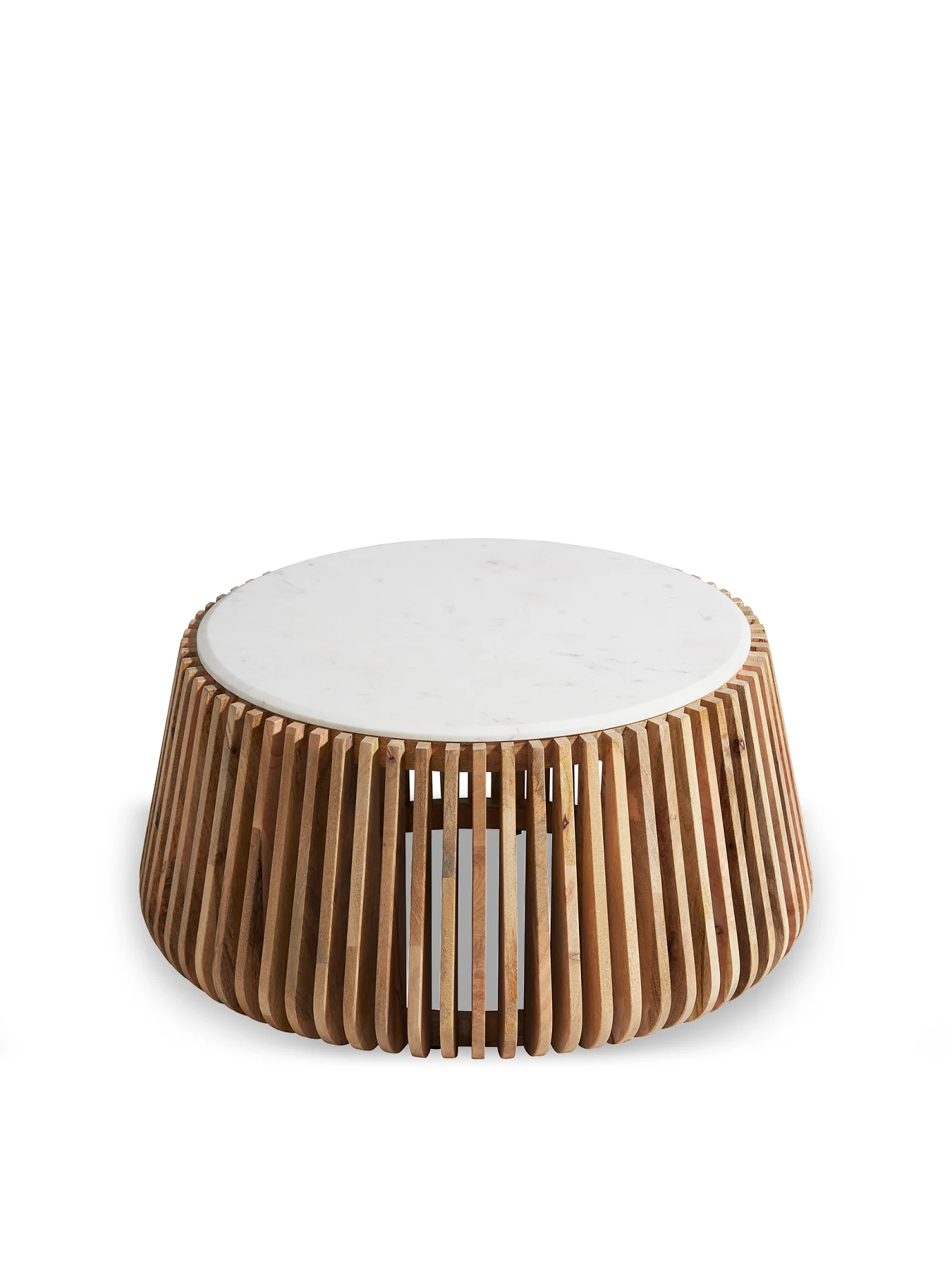 Ombra Mango Wood Coffee Table With Marble Top