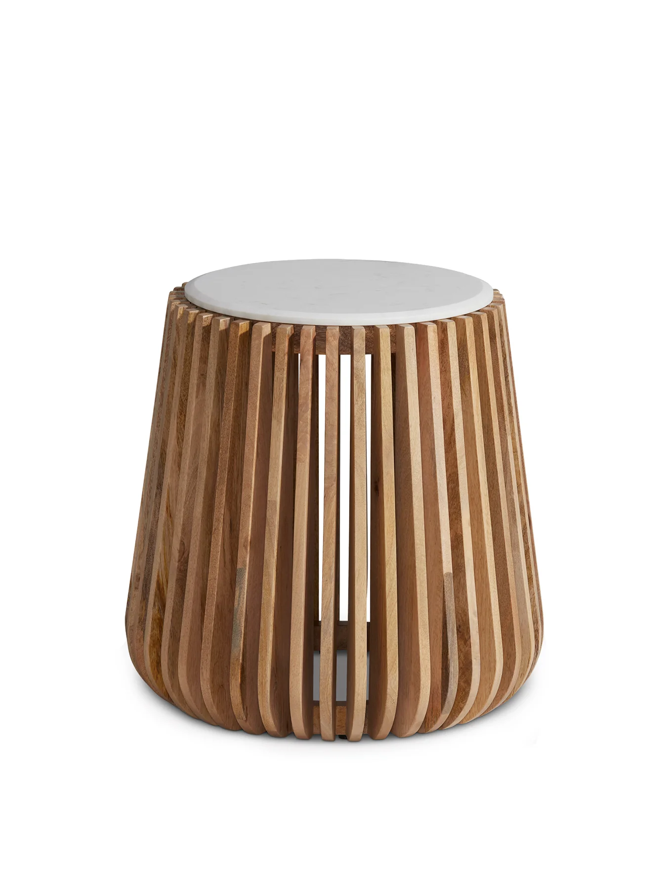 Ombra Marble and Mango Wood Side Table - Image 3