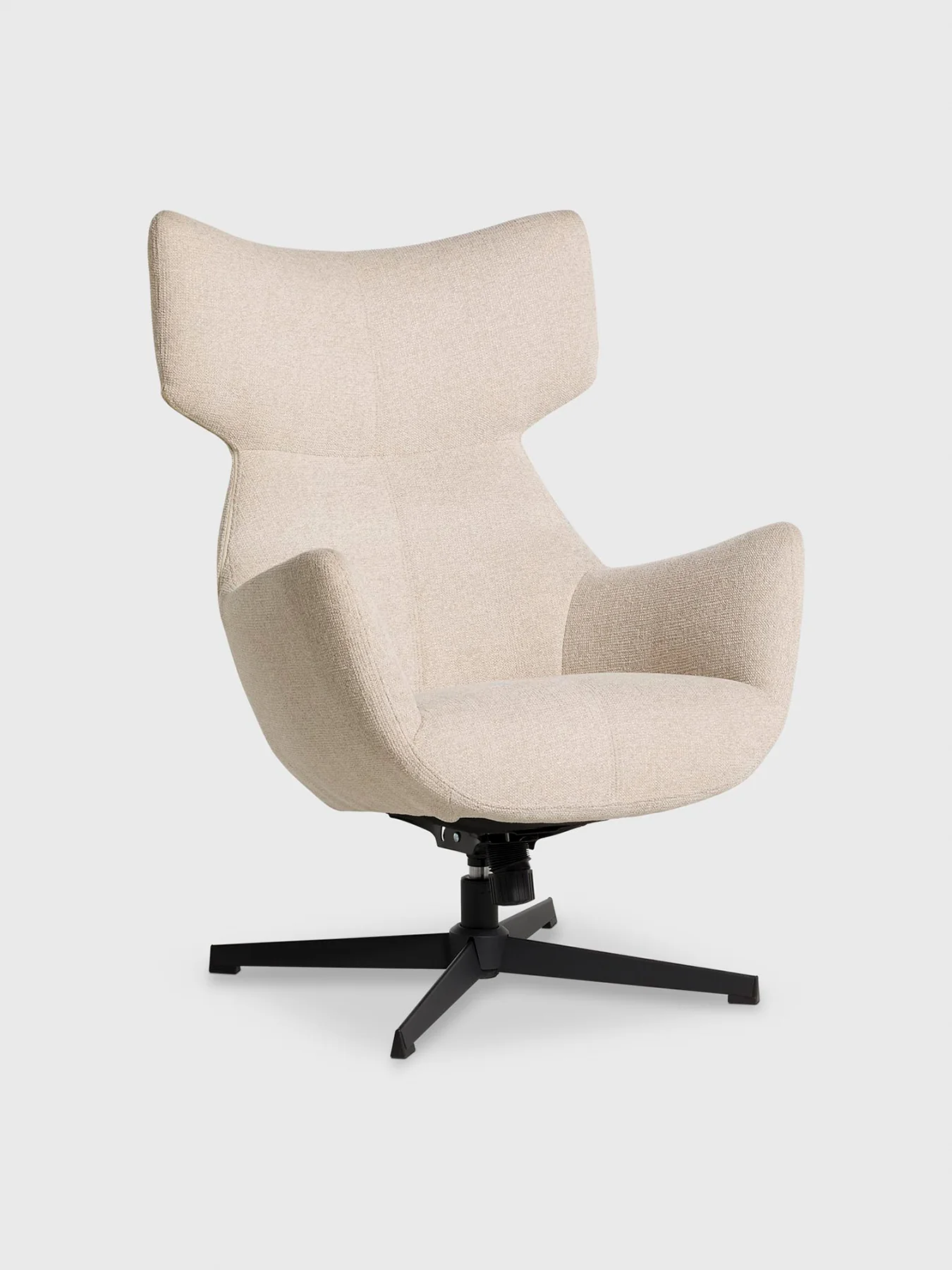 Pendock Neutral Fabric Swivel Armchair - Image 3