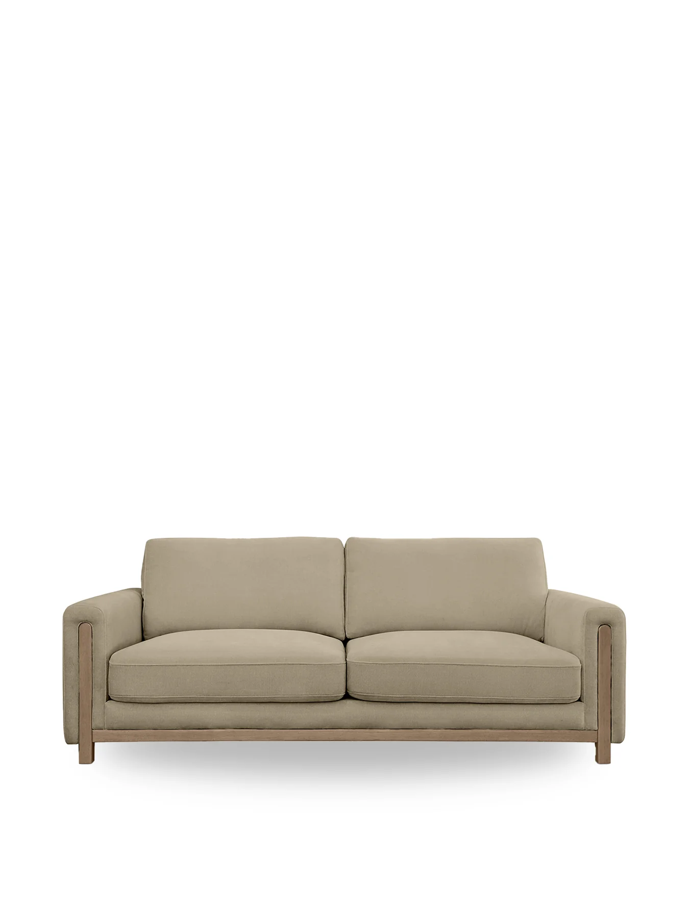 Reynard Fabric Three Seater Sofa Neutral