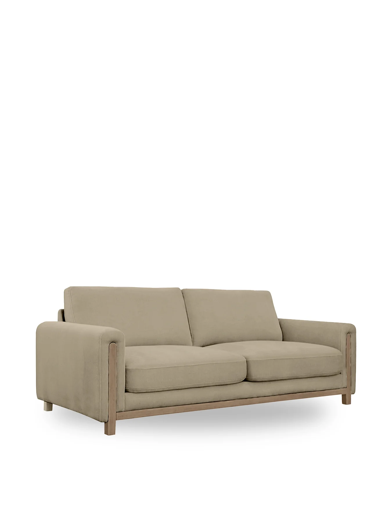 Reynard Fabric Three Seater Sofa Neutral - Image 2