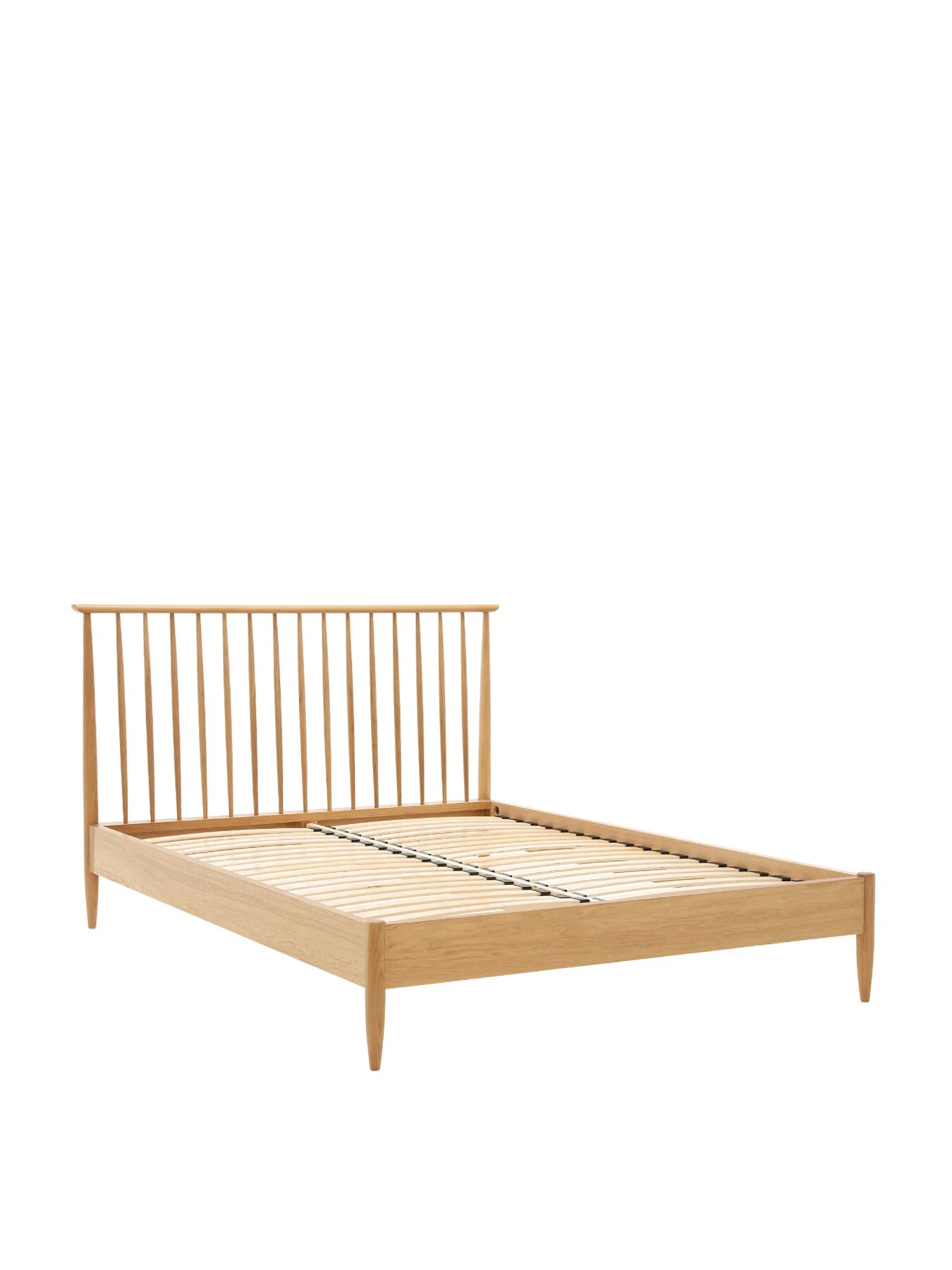 Neutral Teramo Light Brown Wood Spindle King Bed Frame - Image 4