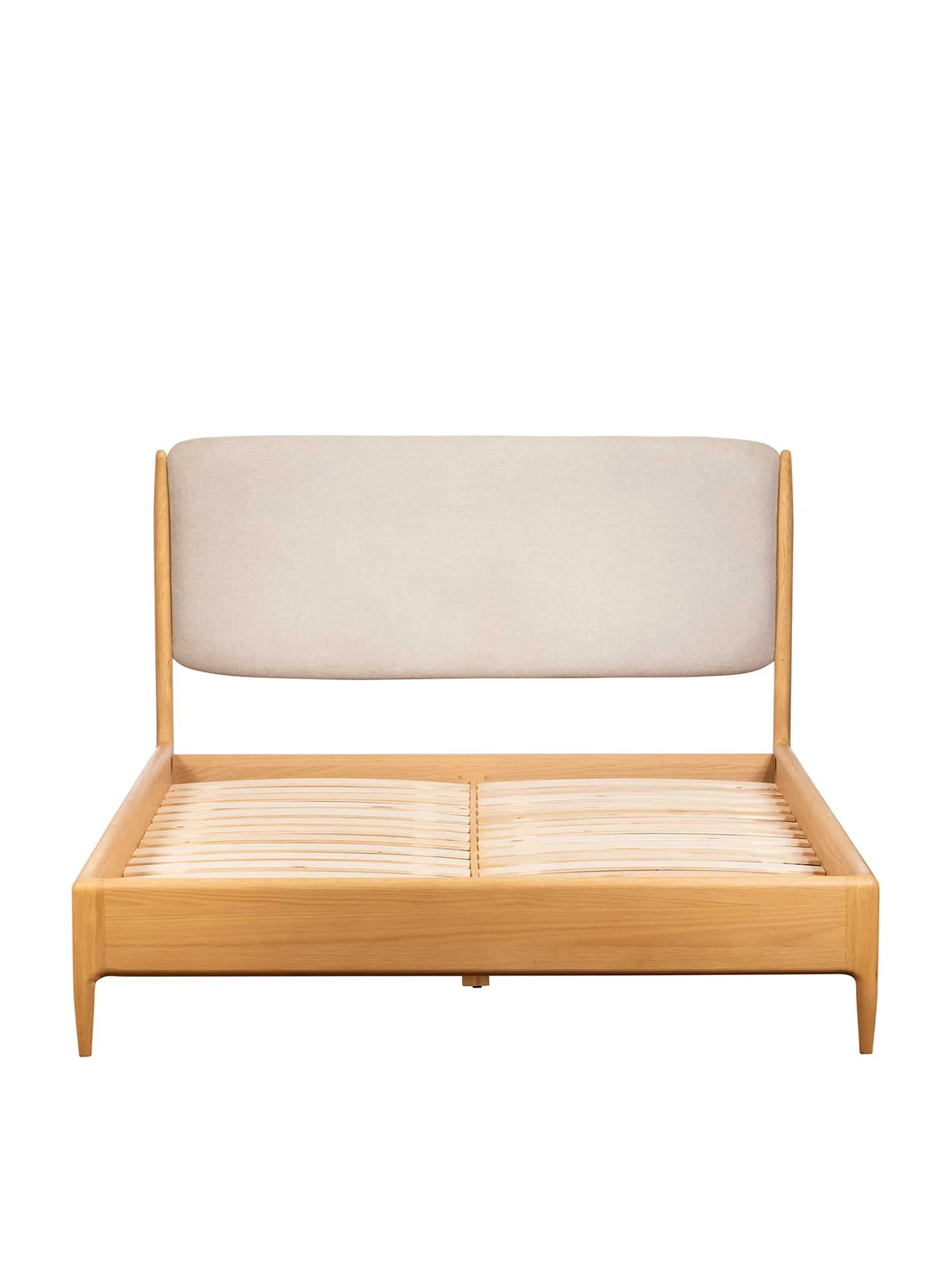 Winchester Oak Upholstered Double Bed Frame - Image 3
