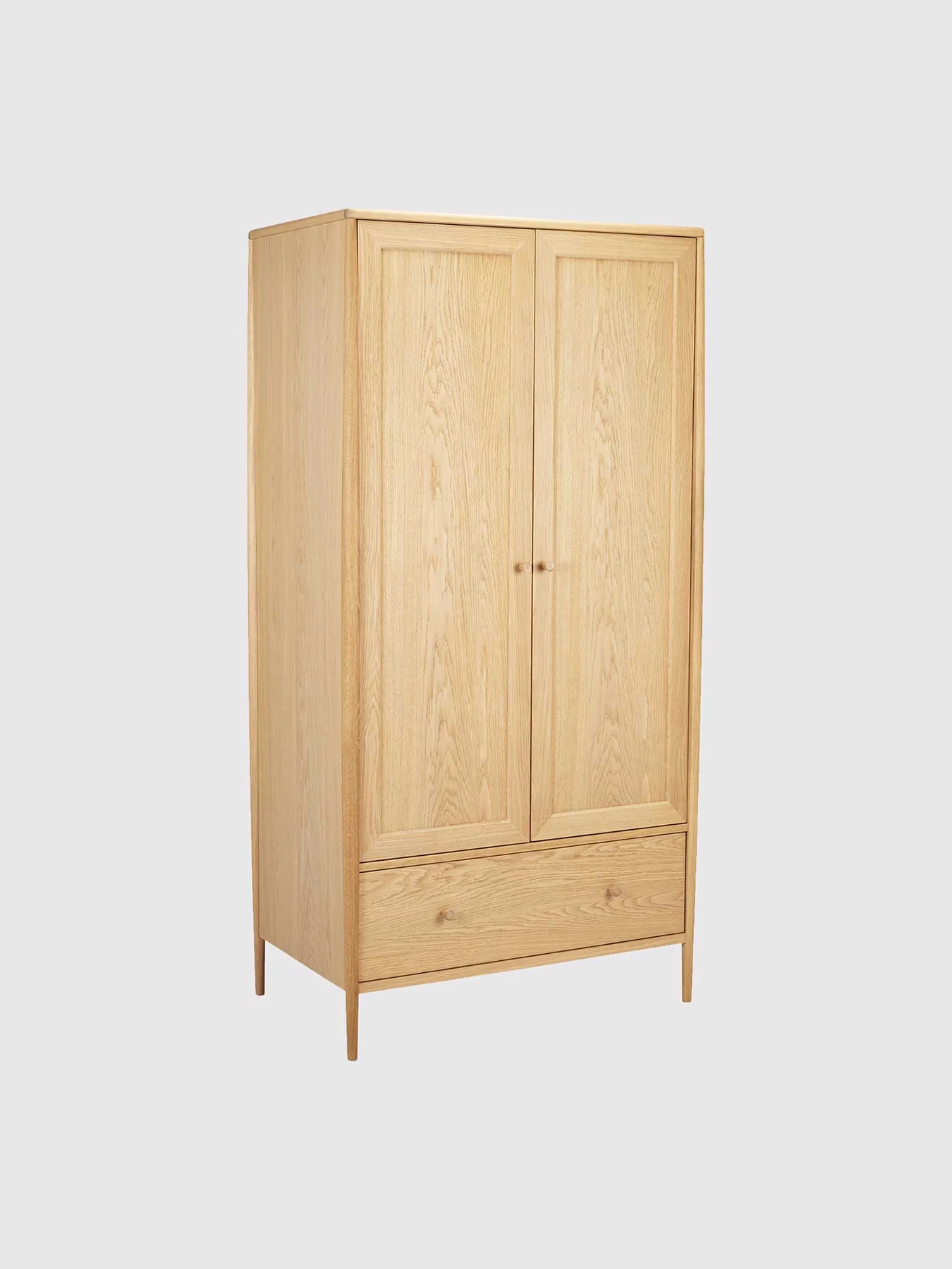 Winslow Oak 2 Door Wardrobe - Image 2