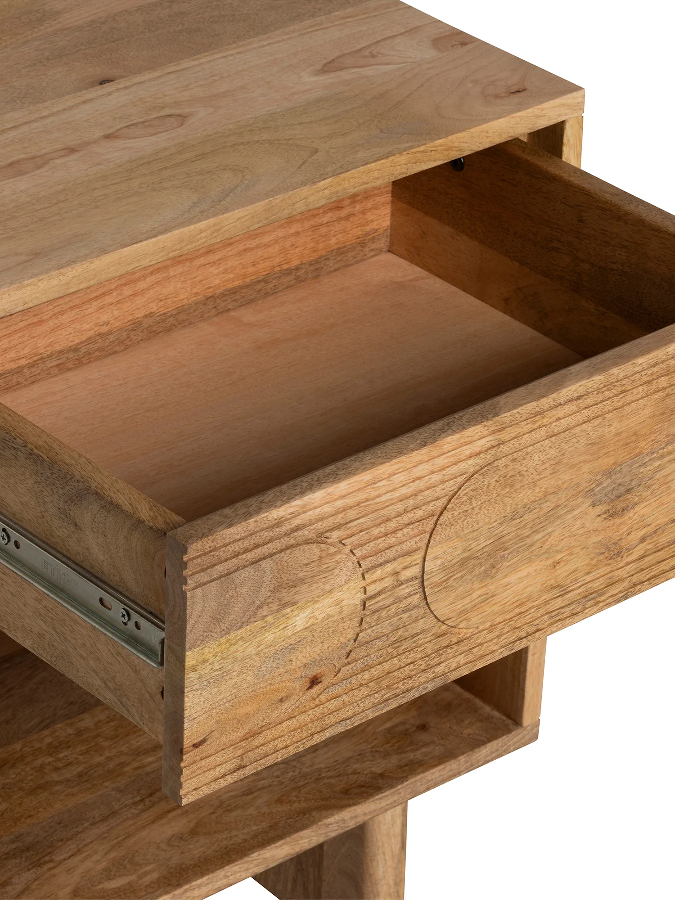 Zuberi Mango Wood Bedside Table Natural - Image 3