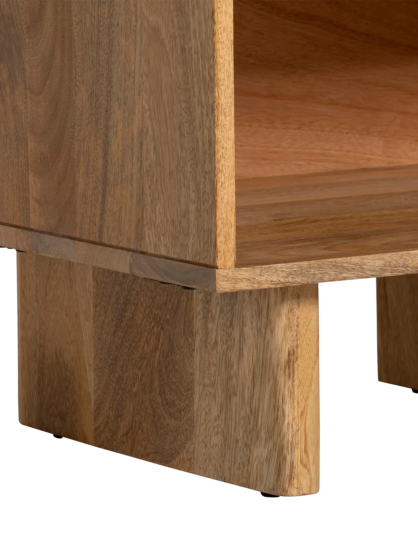 Zuberi Mango Wood Bedside Table Natural - Image 4