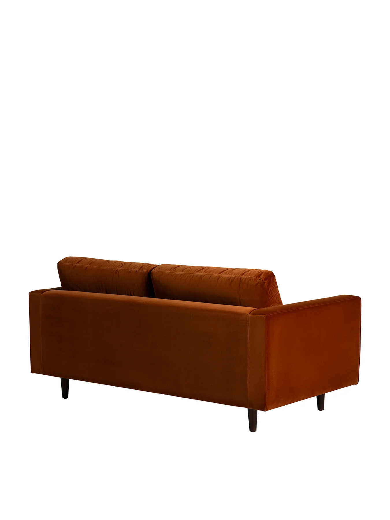 Hemingway Burnt Orange Velvet 2 Seater Sofa - Image 2