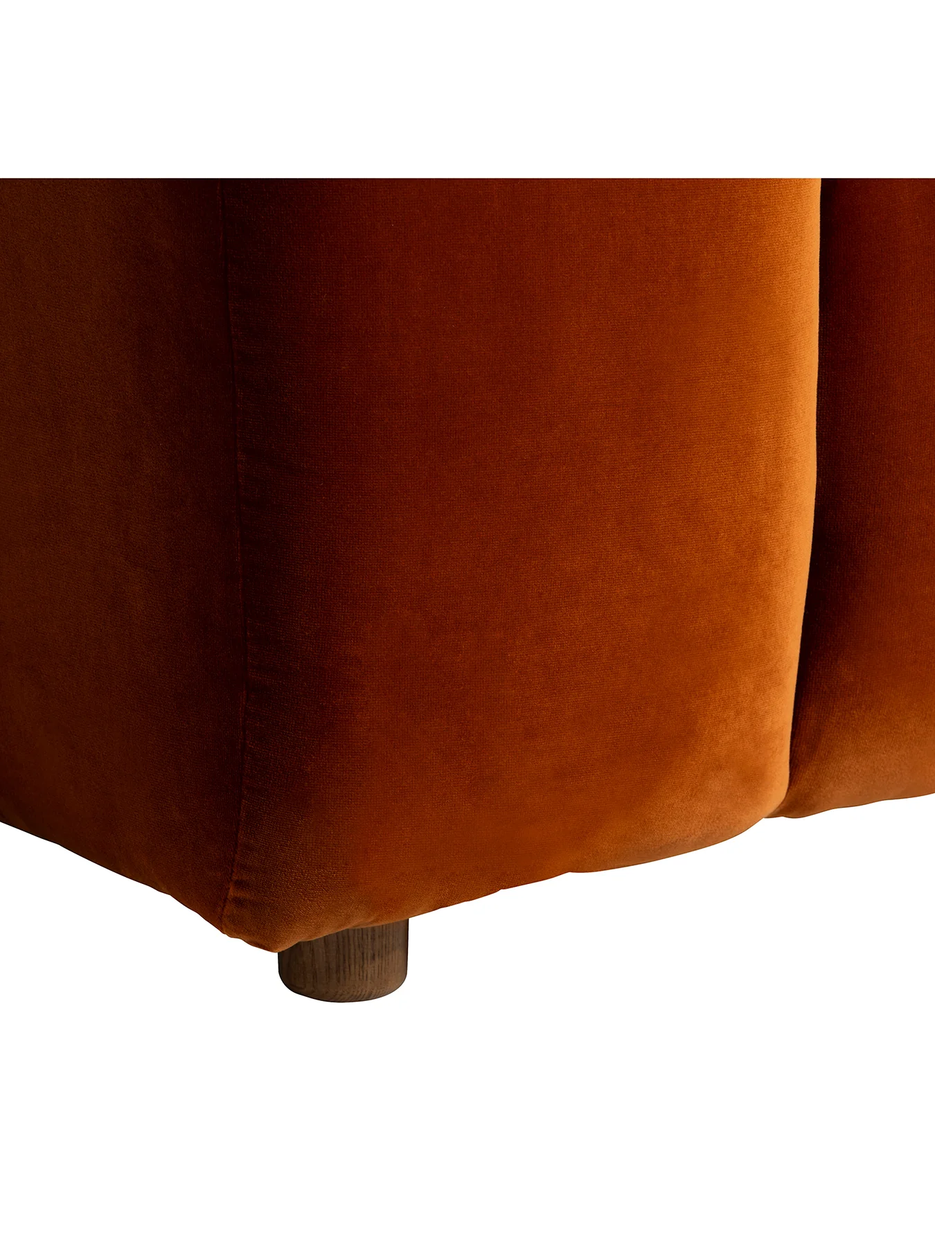 Lavinia Orange Fabric Sofa - Image 4