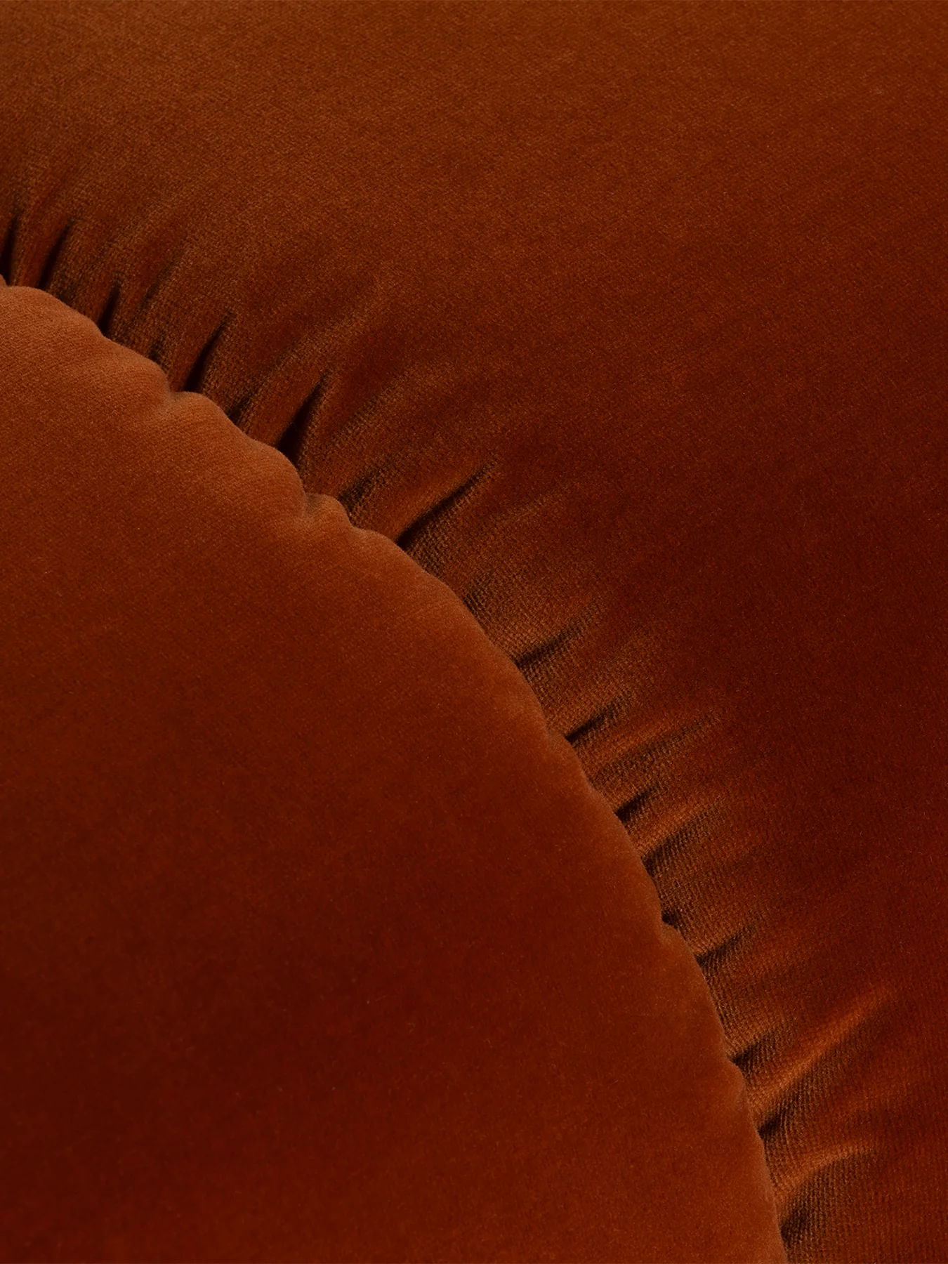 Lavinia Orange Velvet Tufted Footstool - Image 4