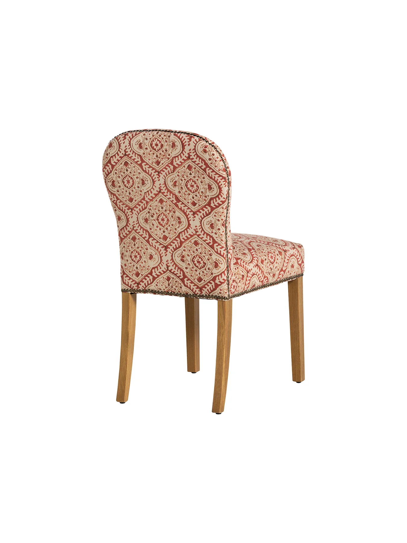 Gable Patterned Fabric Dining Chair Red - Image 3