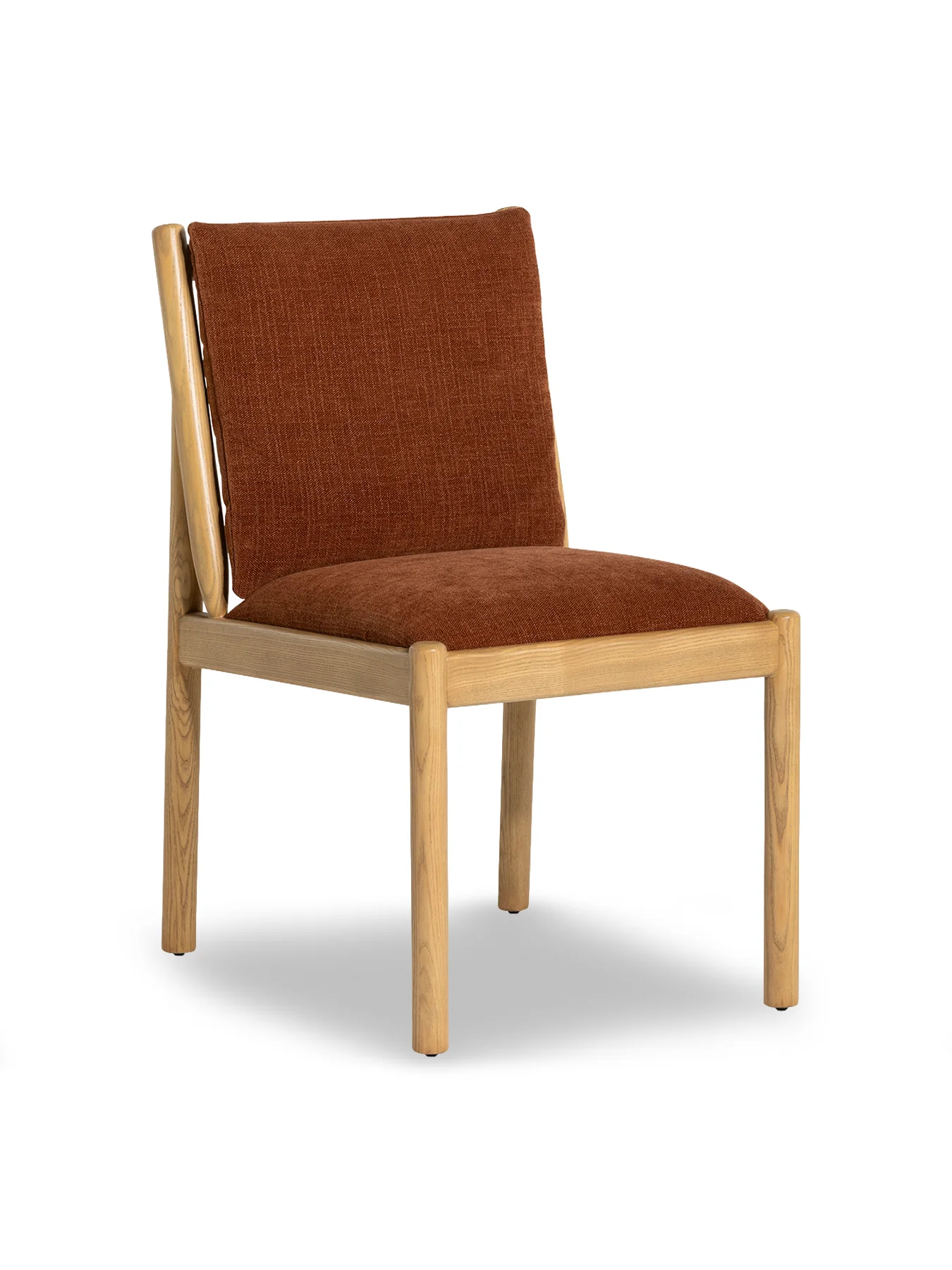 Mirna Rust Fabric Dining Chair - Image 2