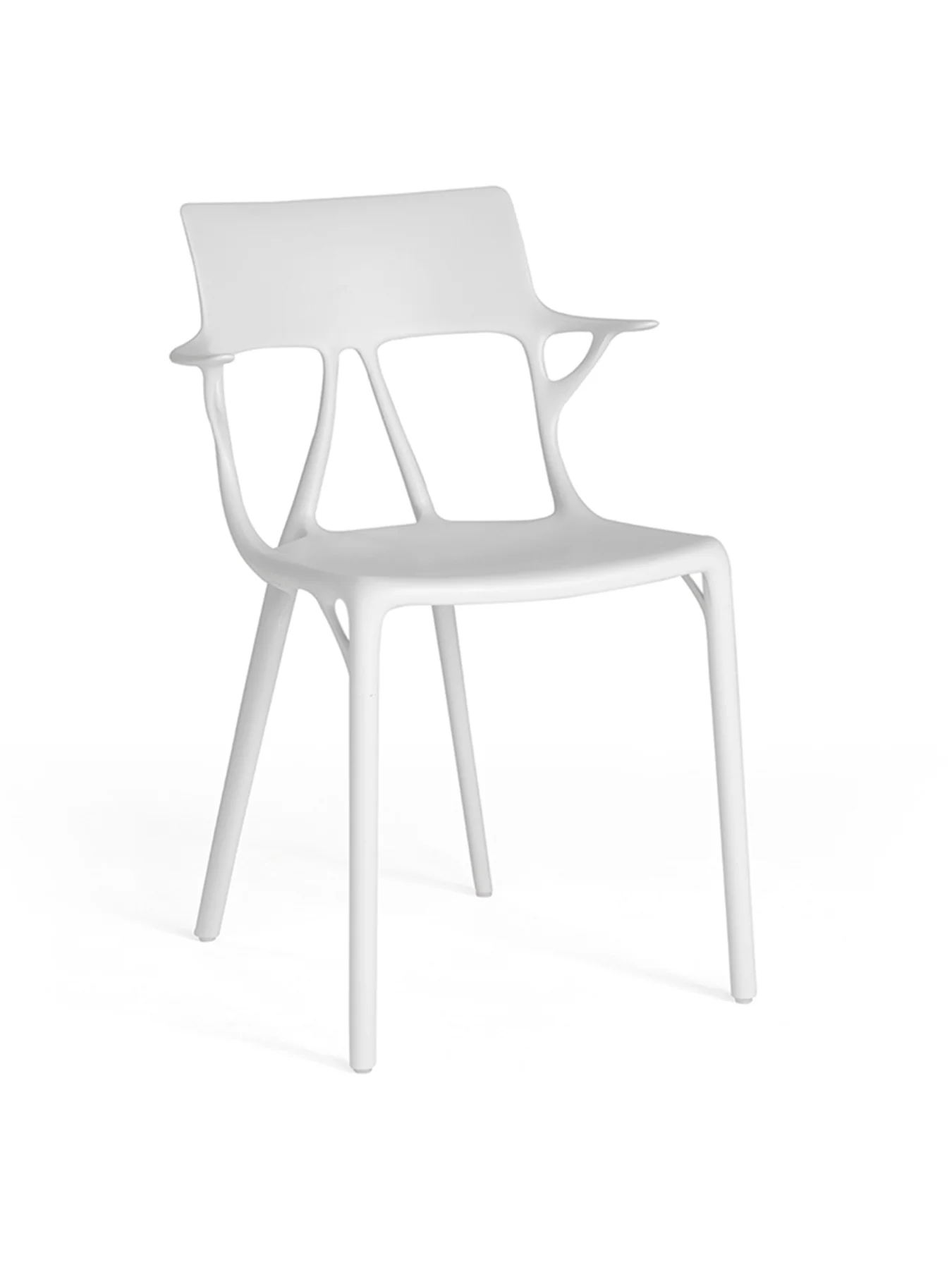 Ai Recycled Open Back Dining Chair White - Image 4