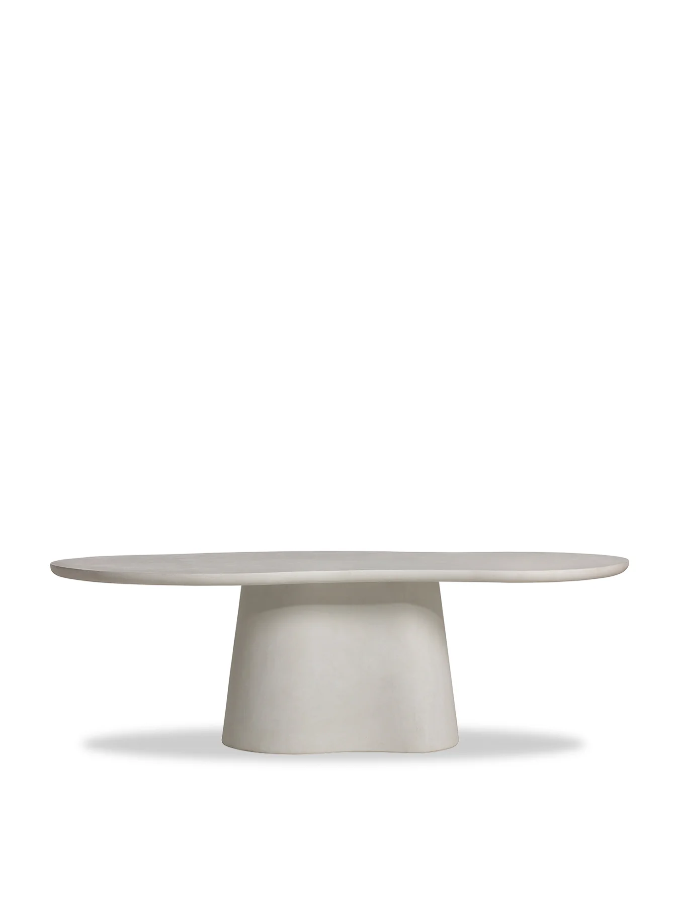 Capella Faux Stone Pedestal Dining Table 240cm Seats 6-8