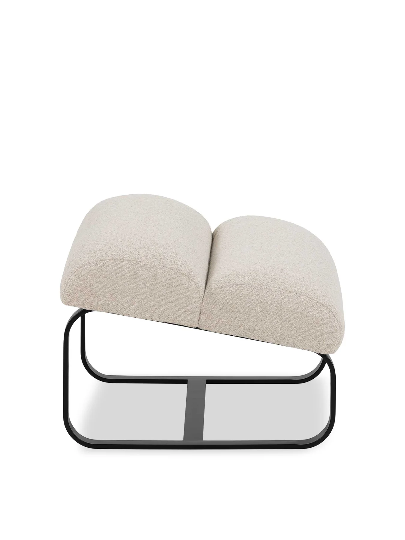 Lucien Cream Fabric Footstool - Image 3