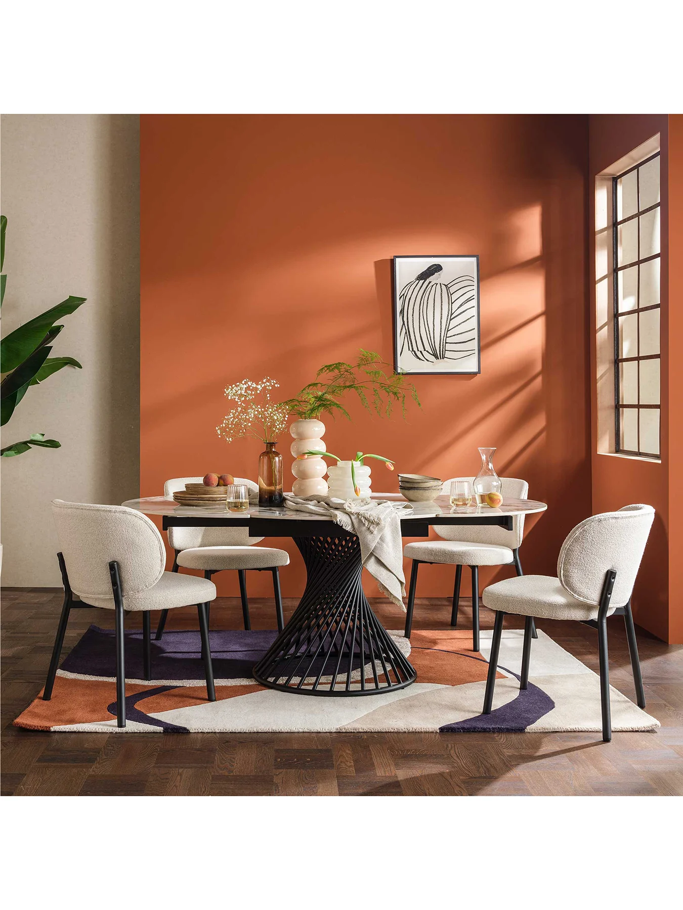Mendal Extending Dining Table 120-180cm White - Image 2